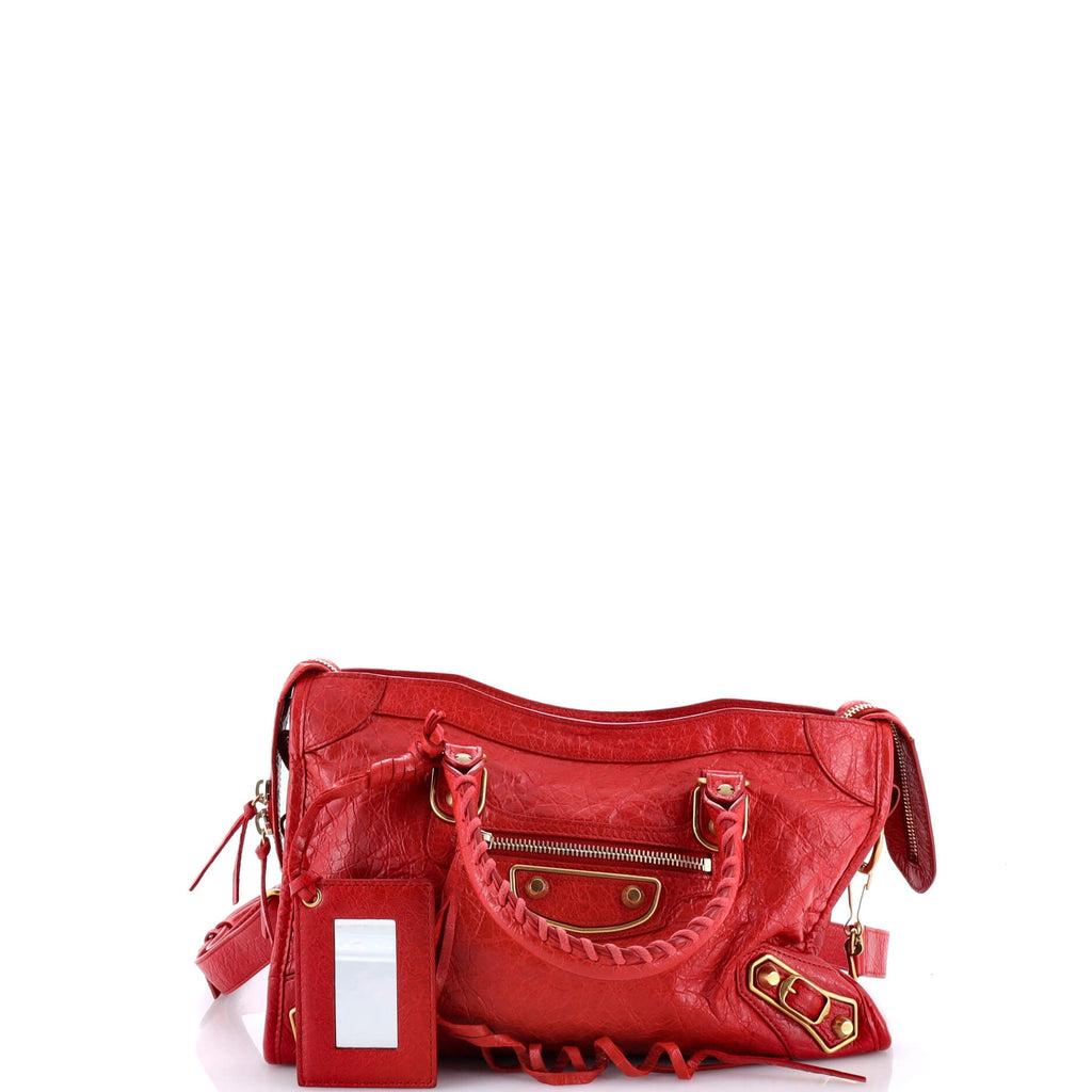 City Classic Metallic Edge Bag Leather Small