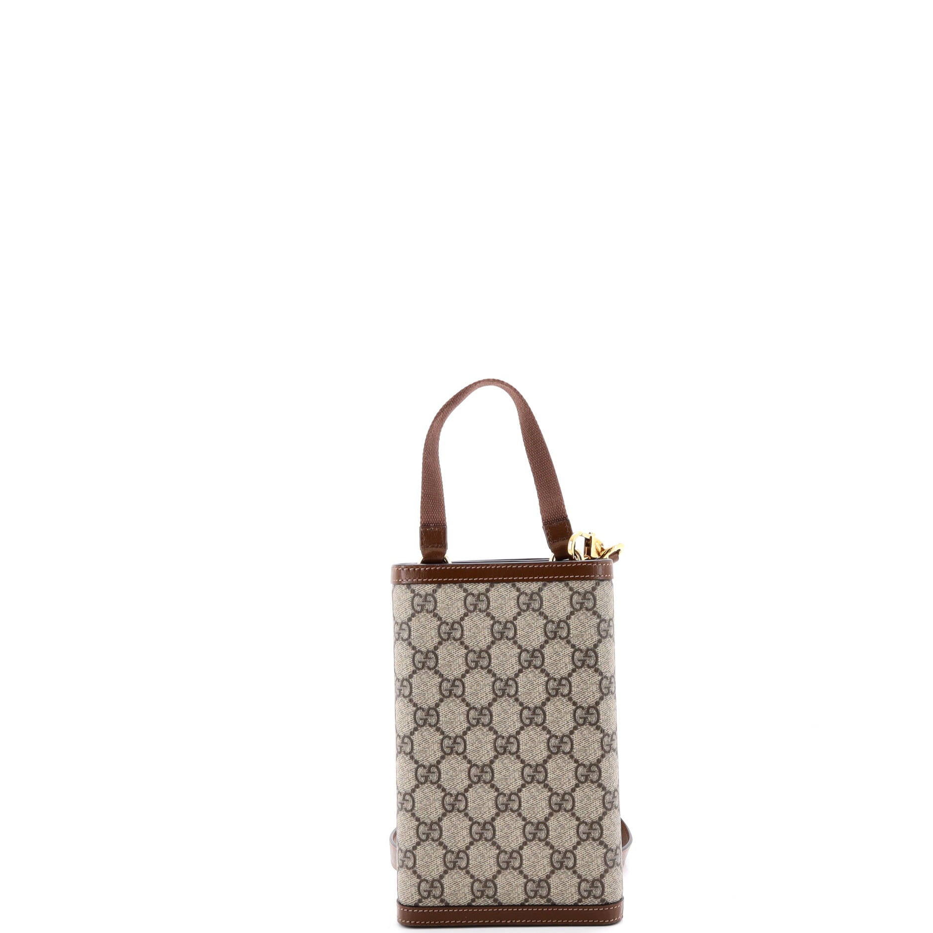 Interlocking G Patch Top Handle Convertible Wallet GG Coated Canvas
