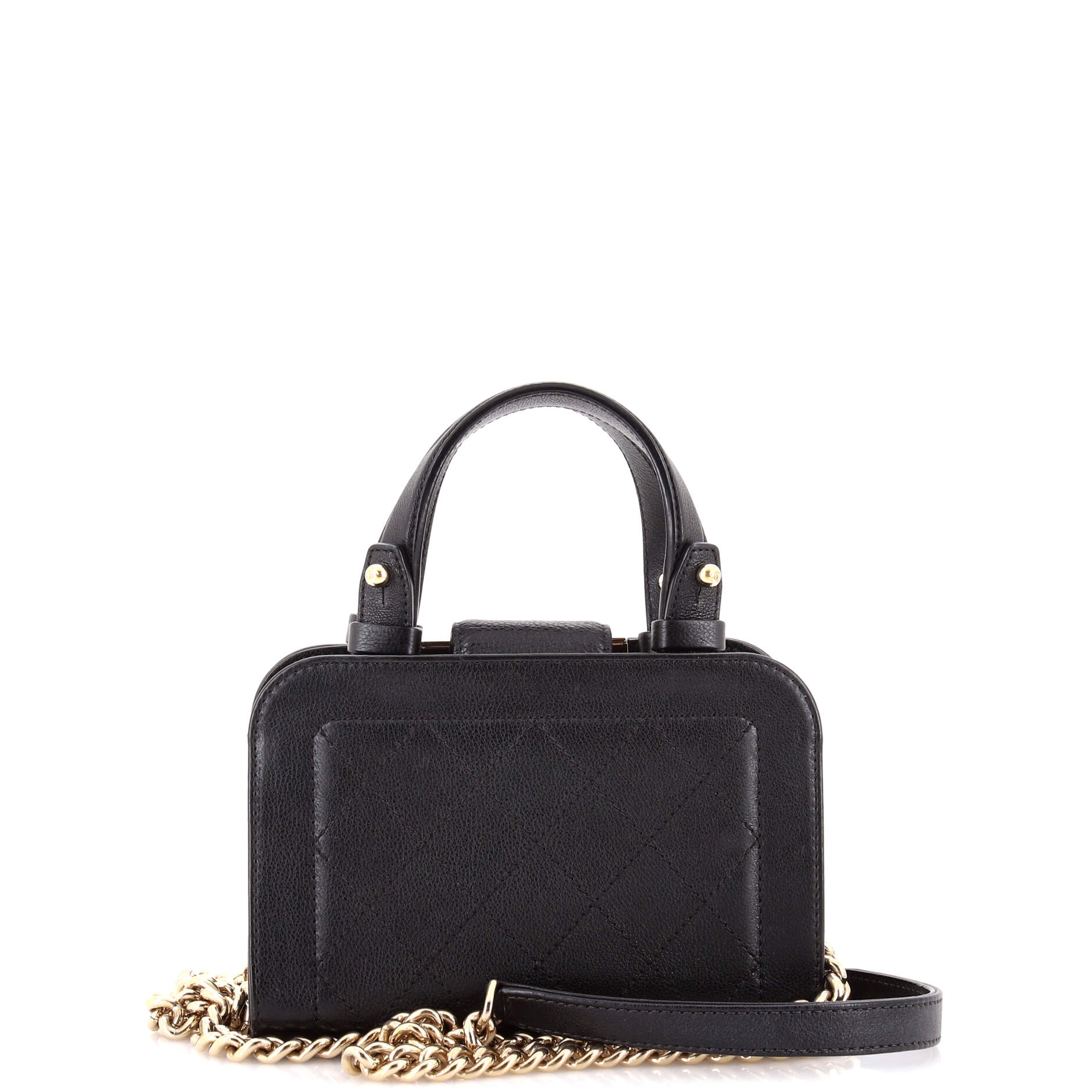 Label Click Shopping Tote Quilted Calfskin Mini