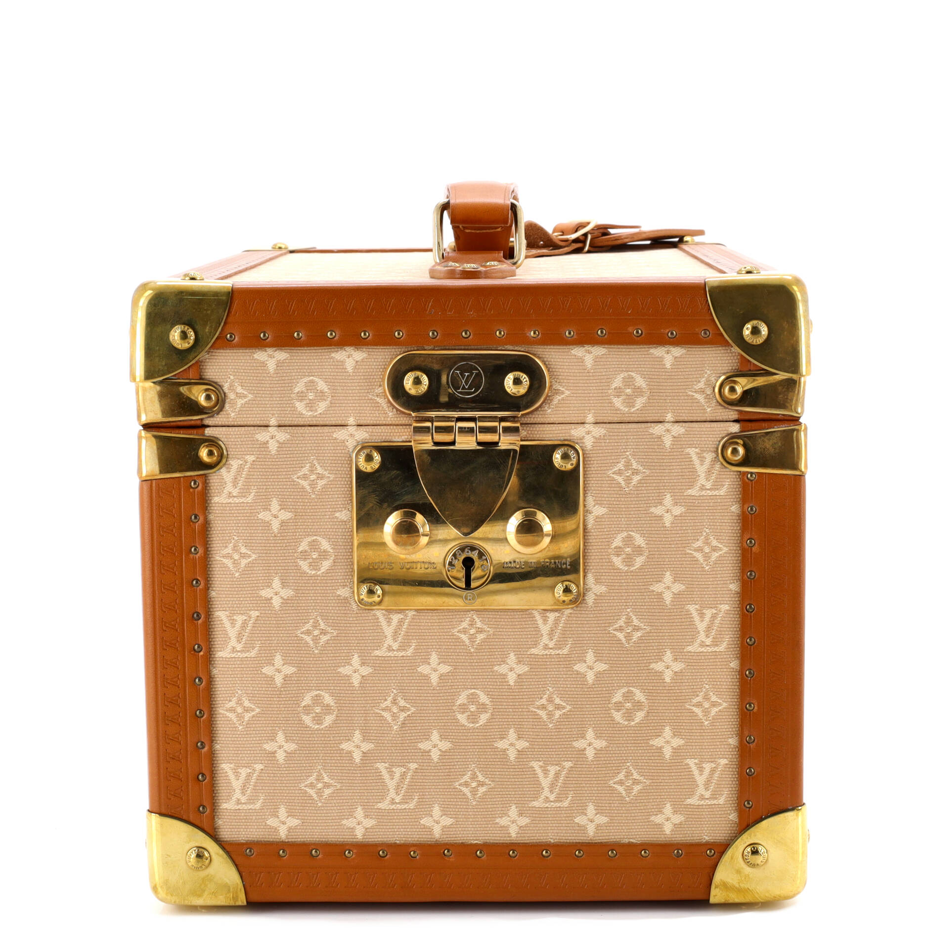 Boite Flacons Beauty Train Case Monogram Canvas and Leather