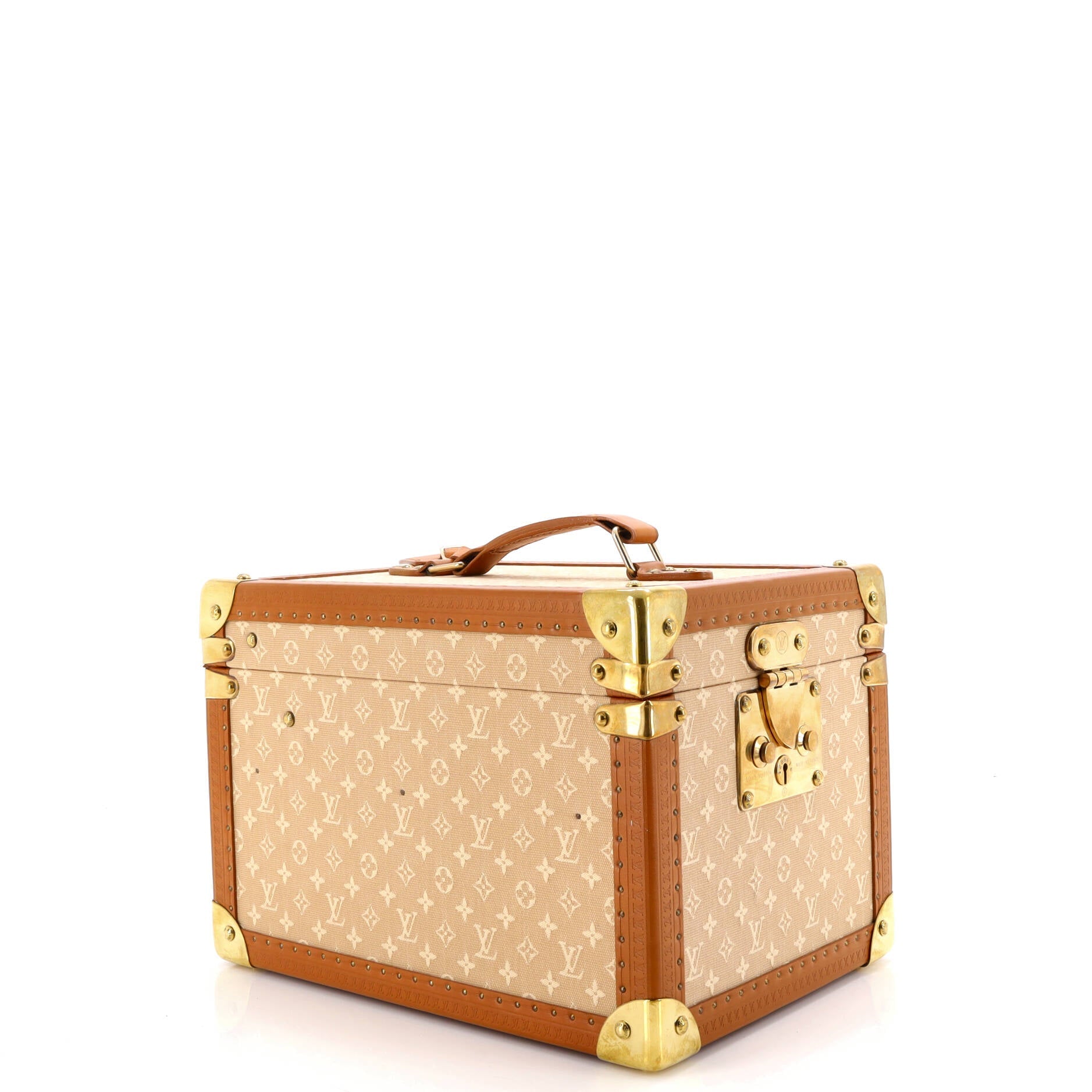 Boite Flacons Beauty Train Case Monogram Canvas and Leather