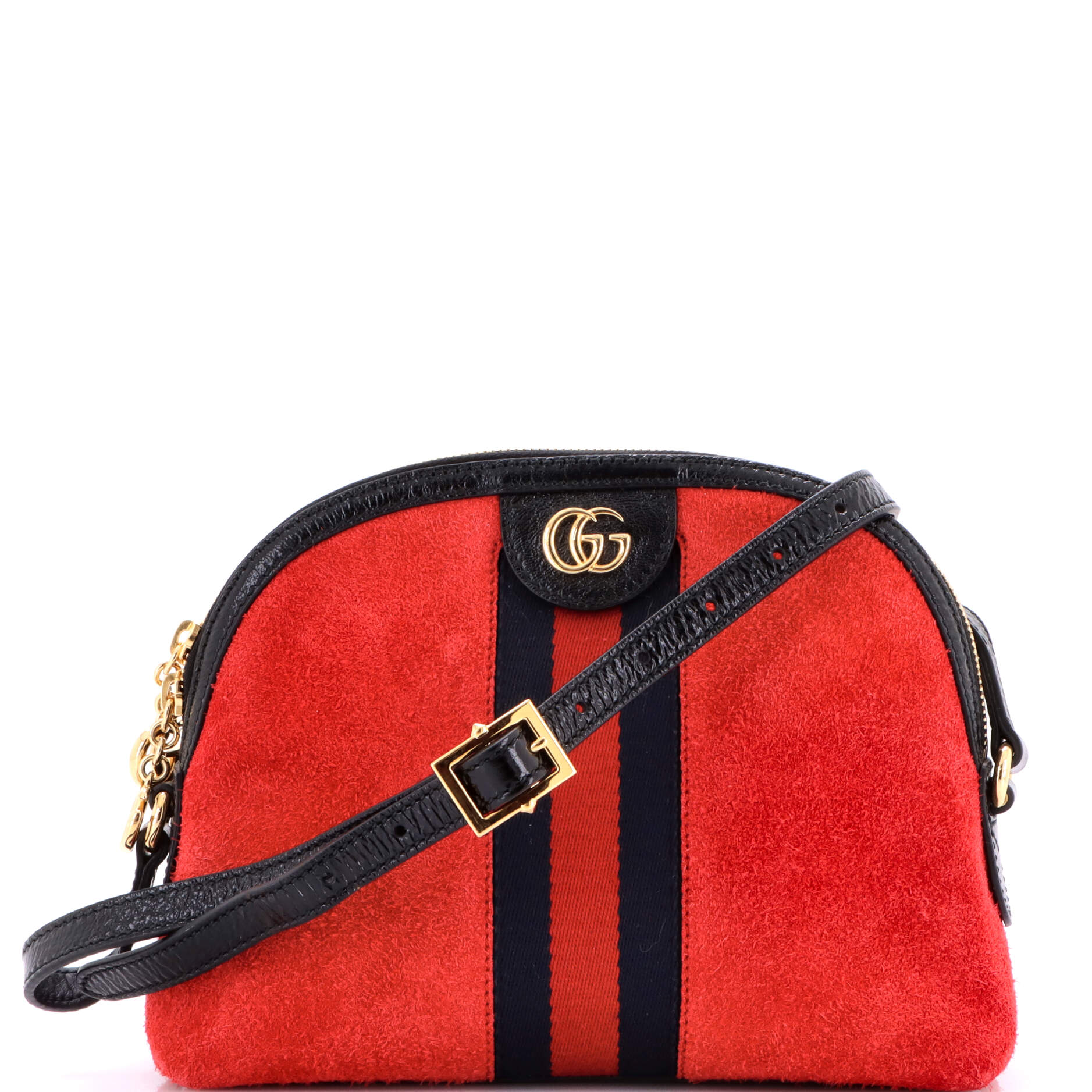 Ophidia Dome Shoulder Bag Suede Small