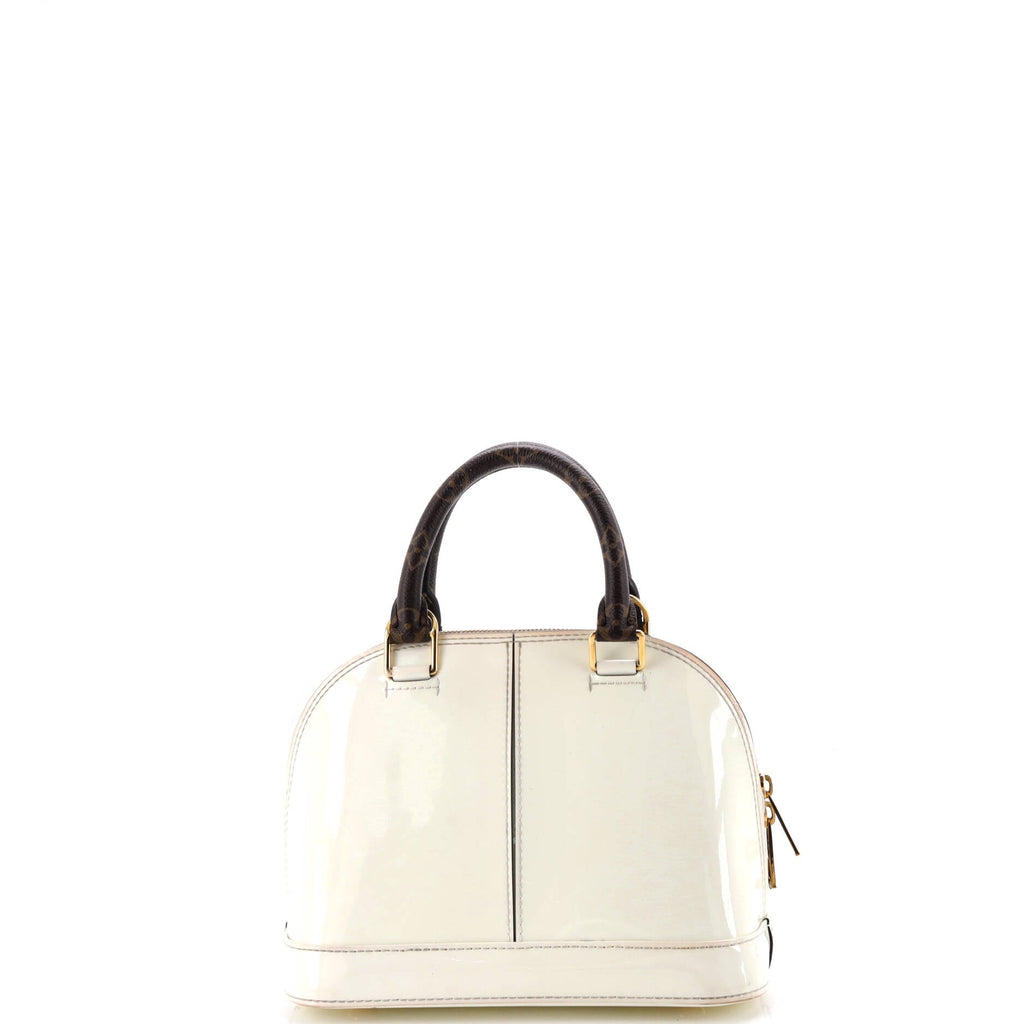 Alma Handbag Vernis with Monogram Canvas BB