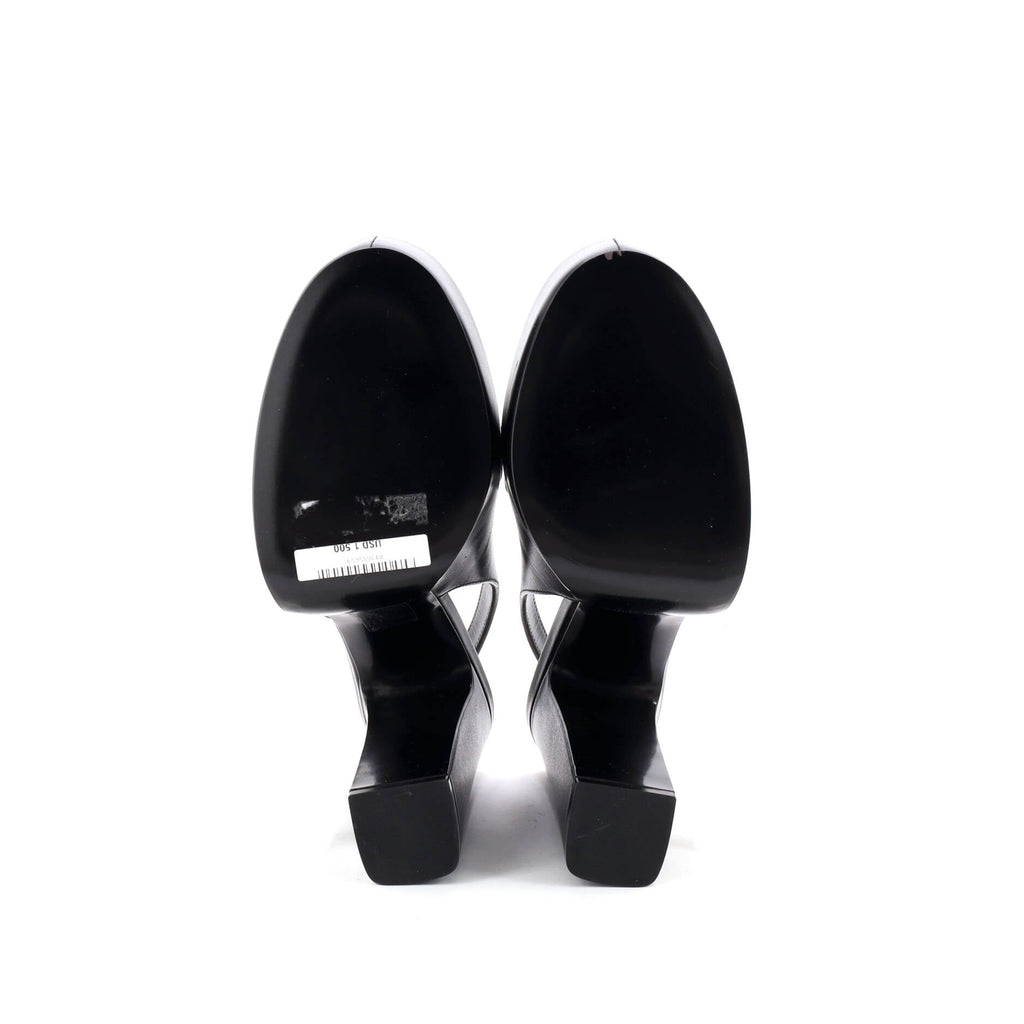 Women's Horsebit Platform Slingback Loafer Pumps Leather