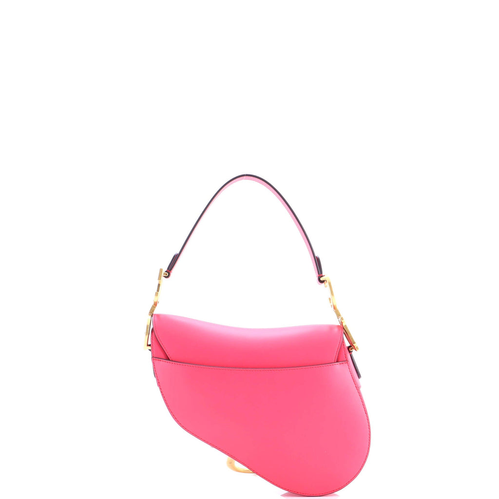 Saddle Handbag with Strap Leather Medium