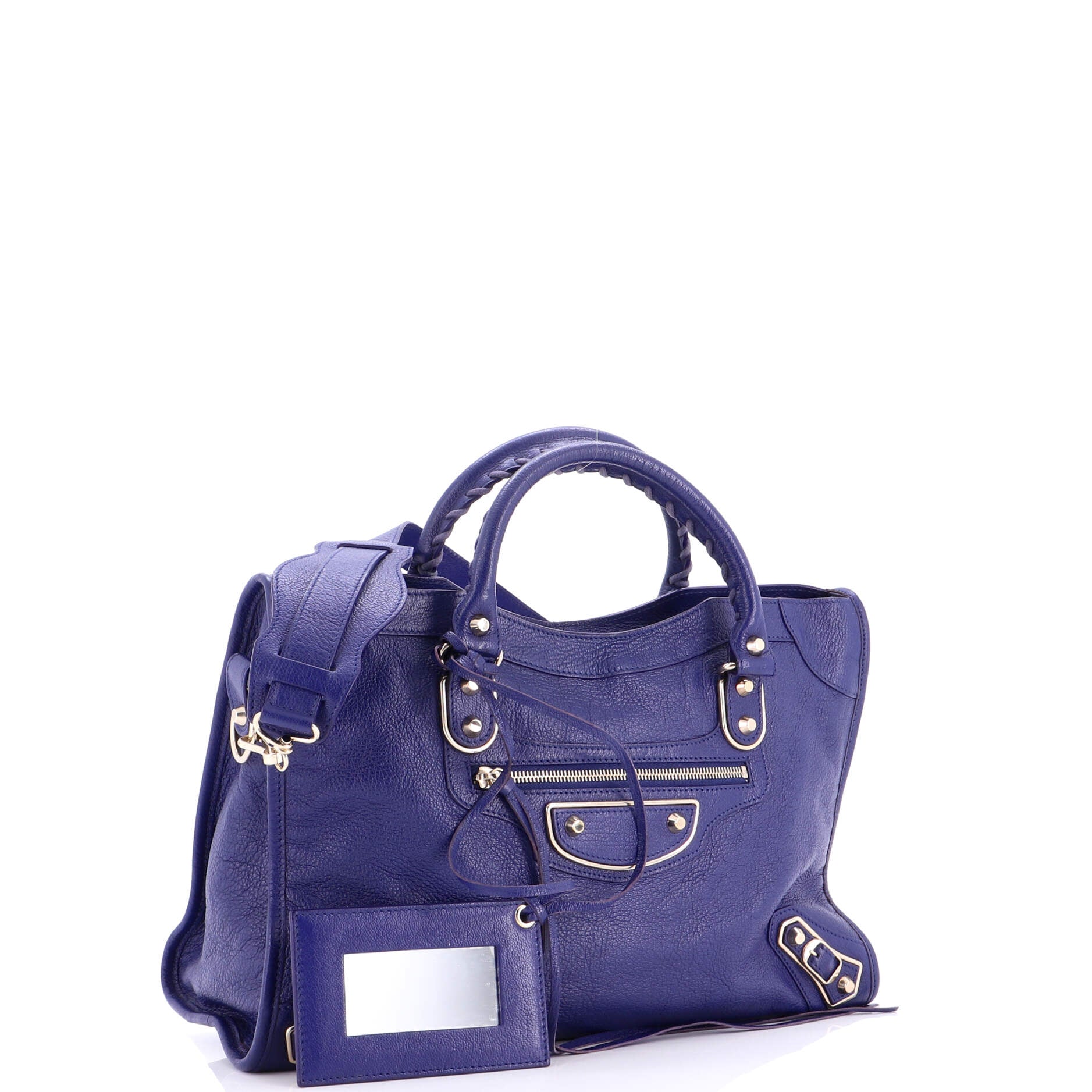 City Classic Metallic Edge Bag Leather Medium