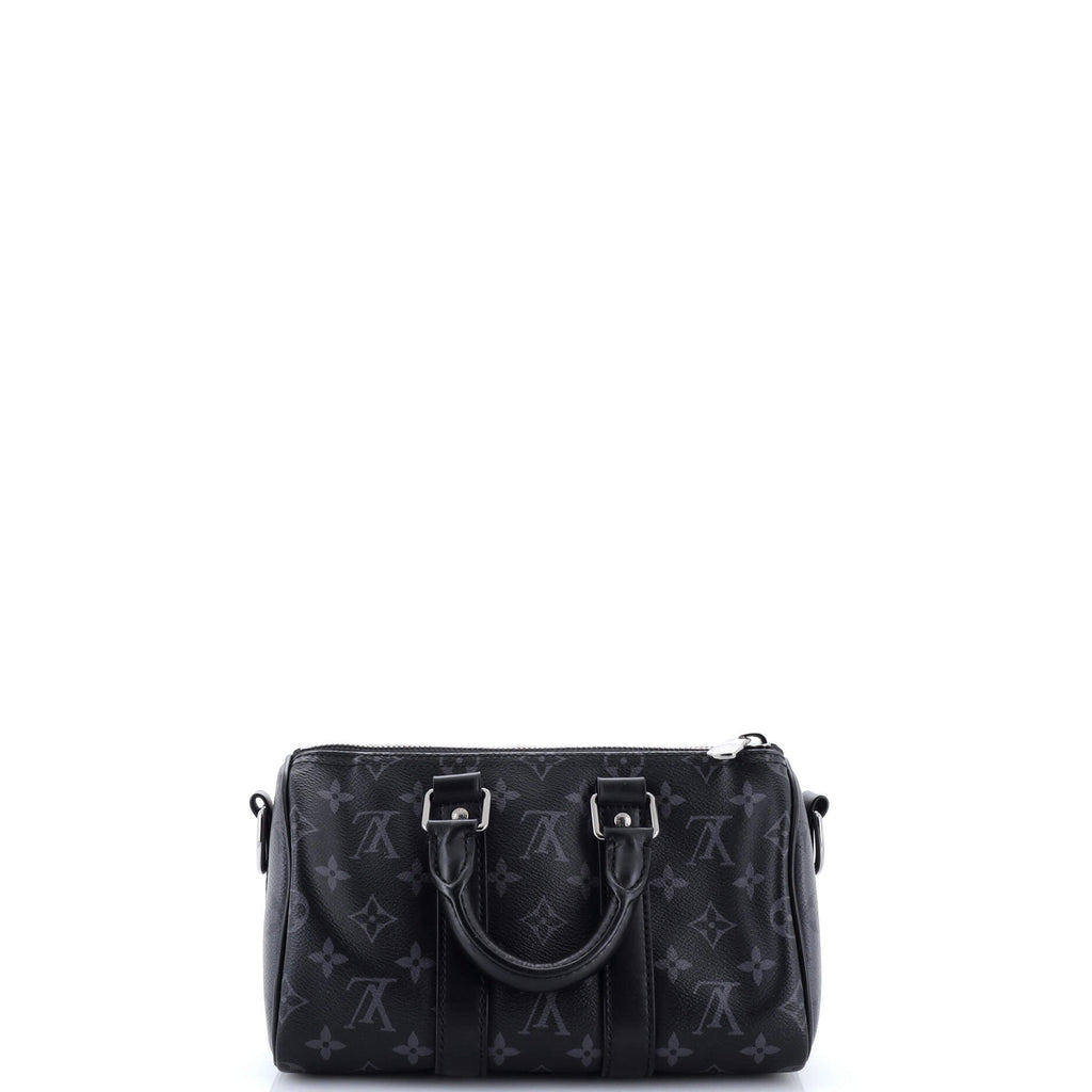 Keepall Bandouliere Bag Reverse Monogram Eclipse Canvas 25