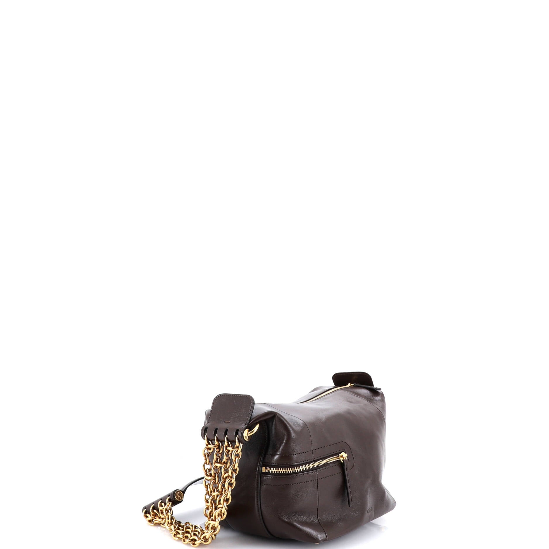 Multi Chain Camera Bag Leather Small
