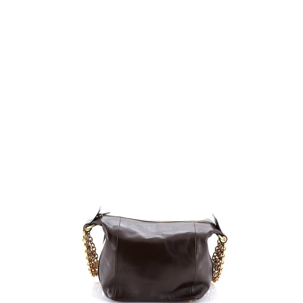 Multi Chain Camera Bag Leather Small
