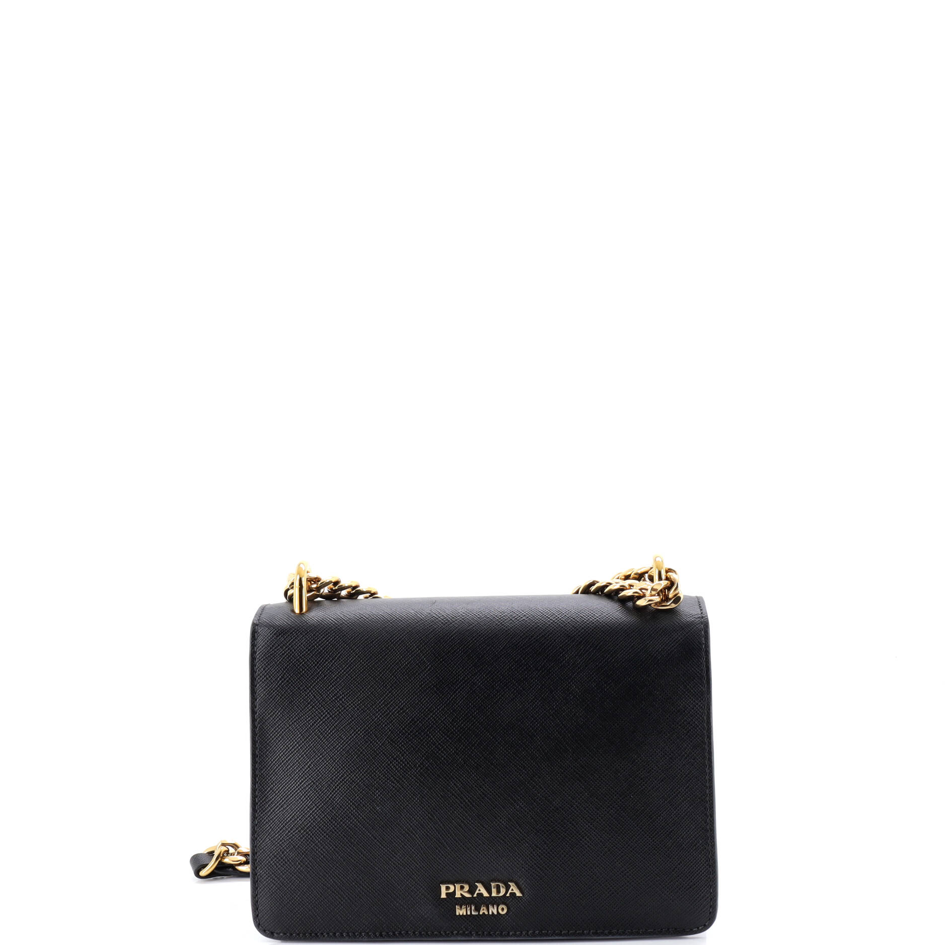 Envelope Flap Chain Shoulder bag Saffiano Leather Small