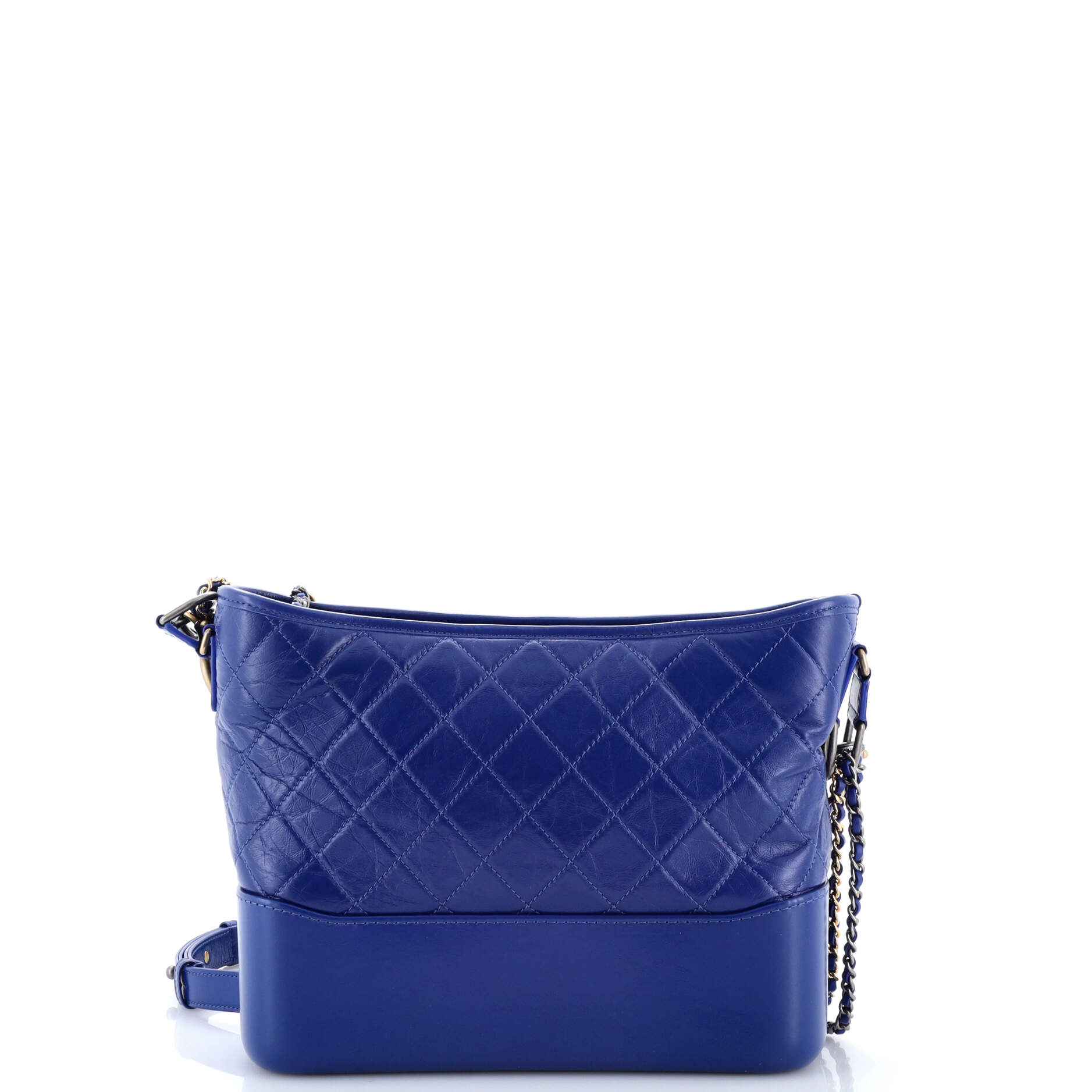 Gabrielle Hobo with Logo Handle Quilted Aged Calfskin Medium