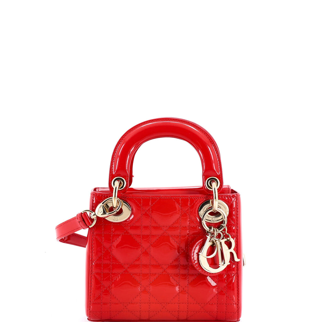 Lady Dior Bag Cannage Quilt Patent Mini