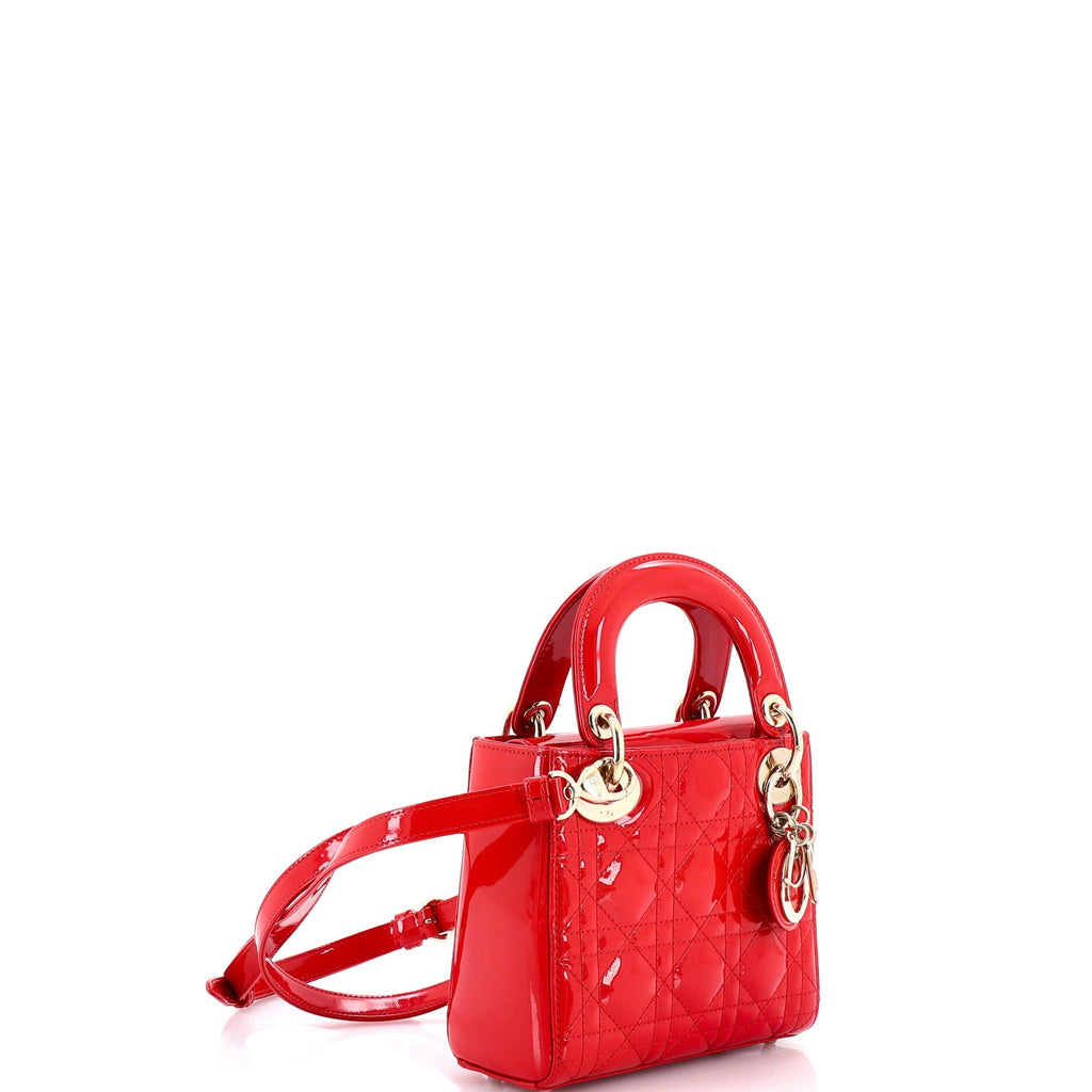 Lady Dior Bag Cannage Quilt Patent Mini