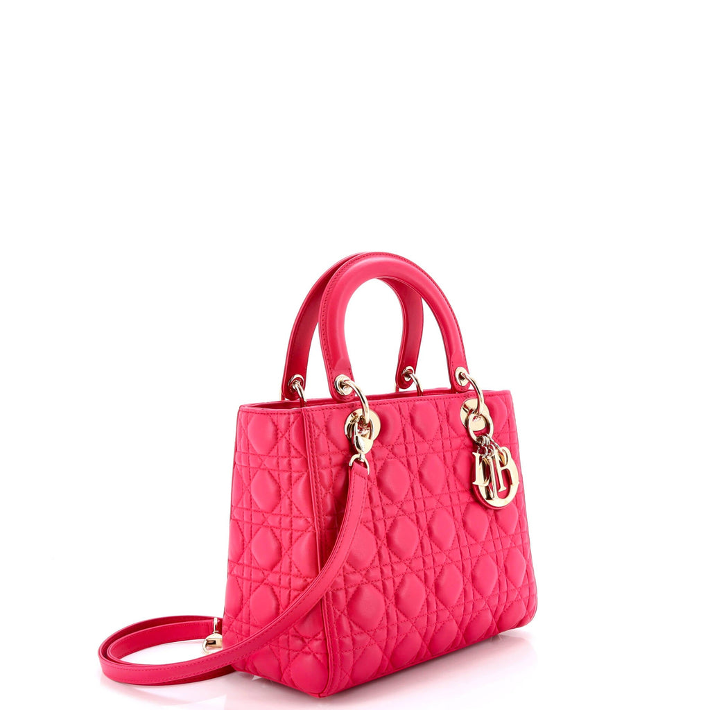 Lady Dior Bag Cannage Quilt Lambskin Medium