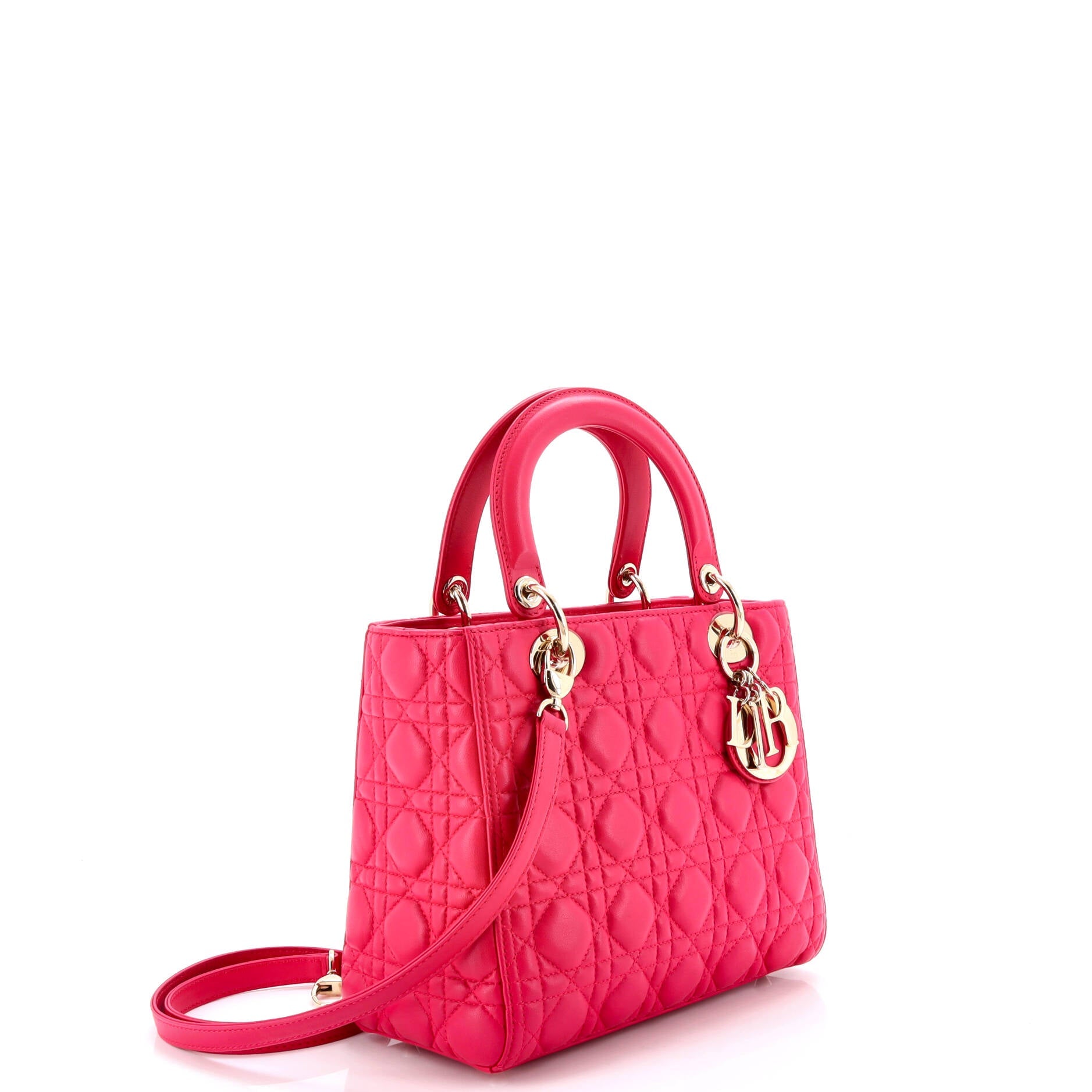 Lady Dior Bag Cannage Quilt Lambskin Medium