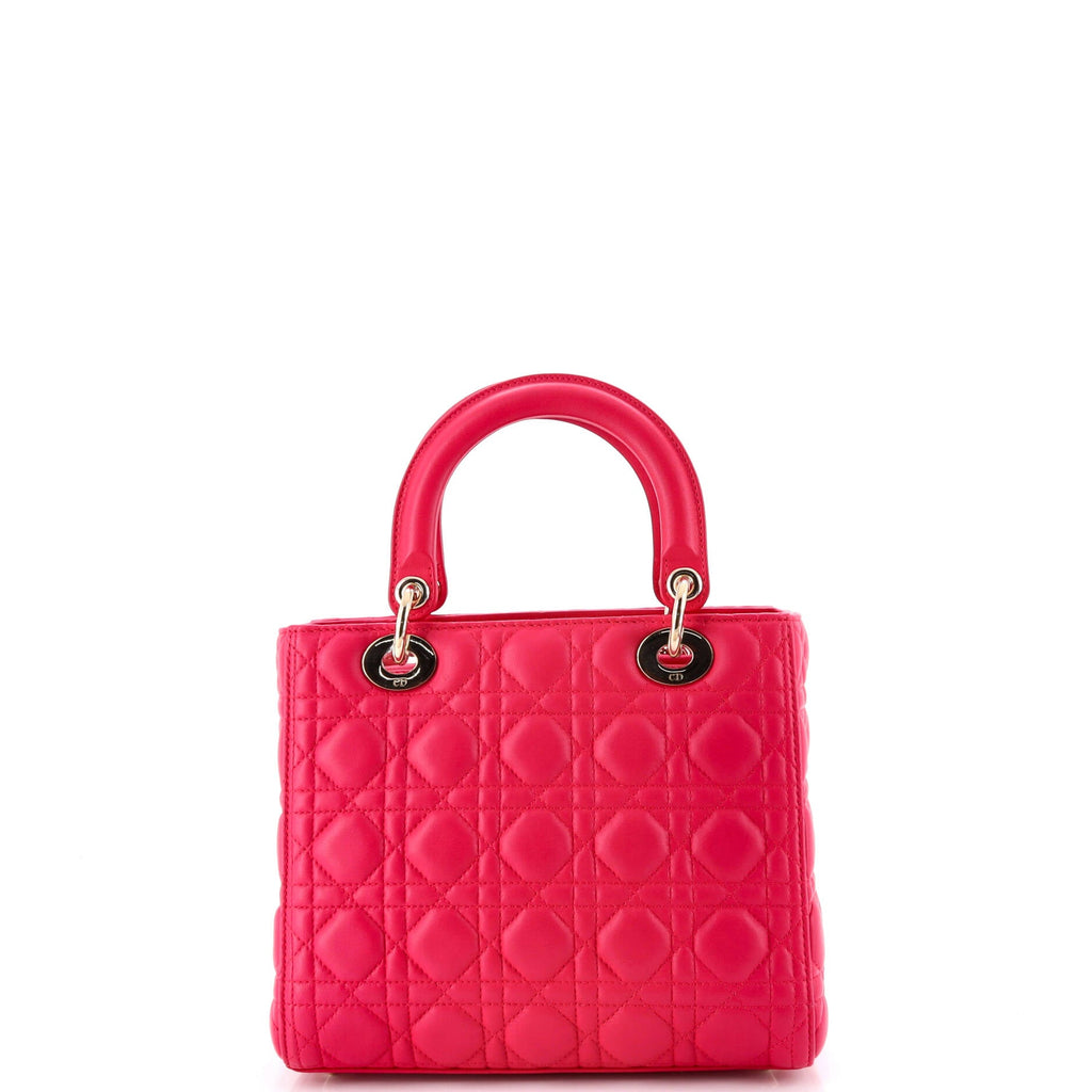 Lady Dior Bag Cannage Quilt Lambskin Medium