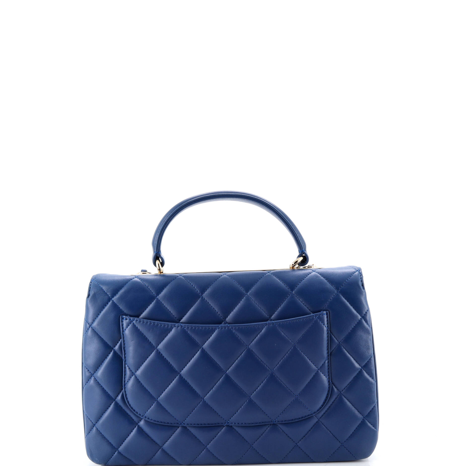 Trendy CC Top Handle Bag Quilted Lambskin Medium