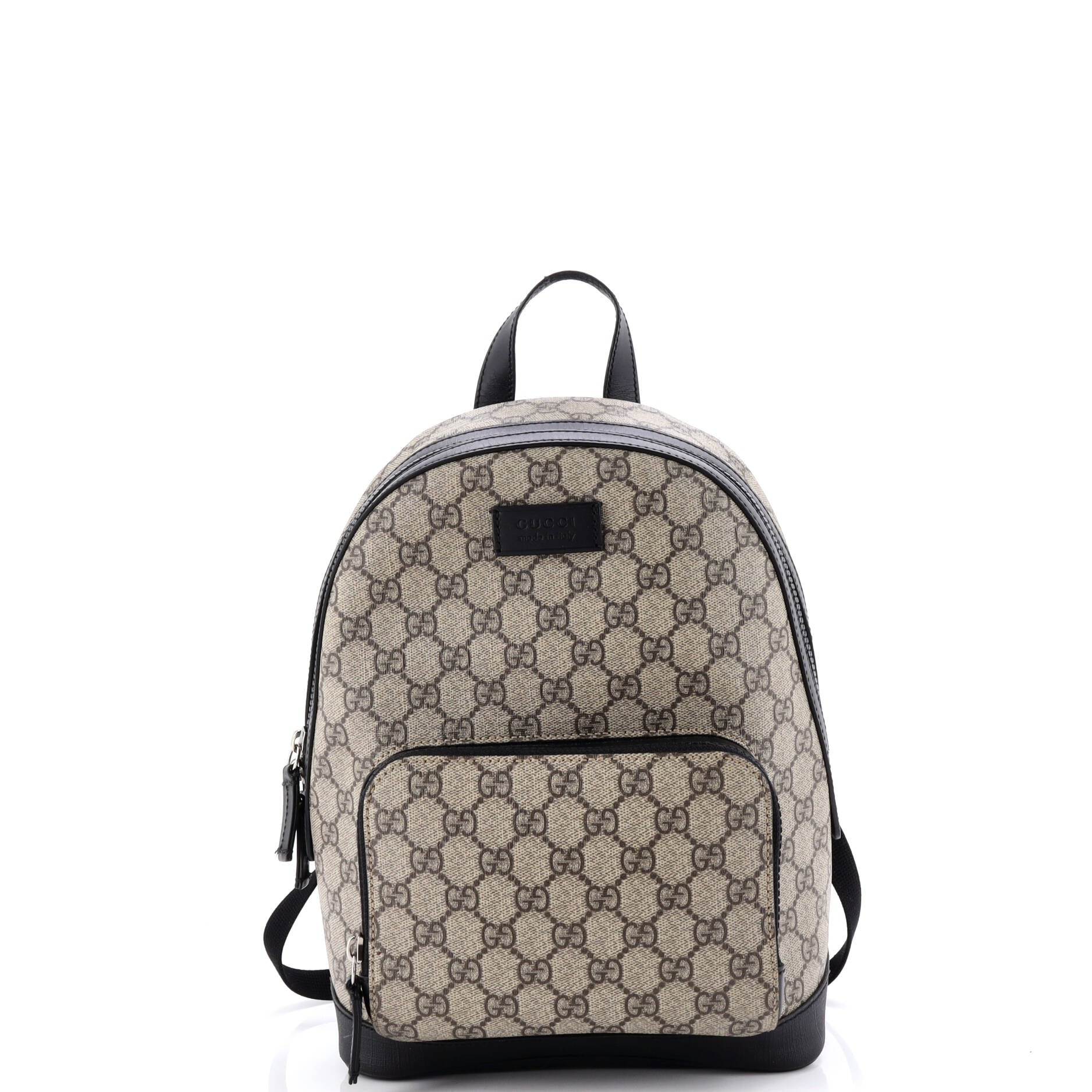Zip Pocket Backpack GG Coated Canvas Small