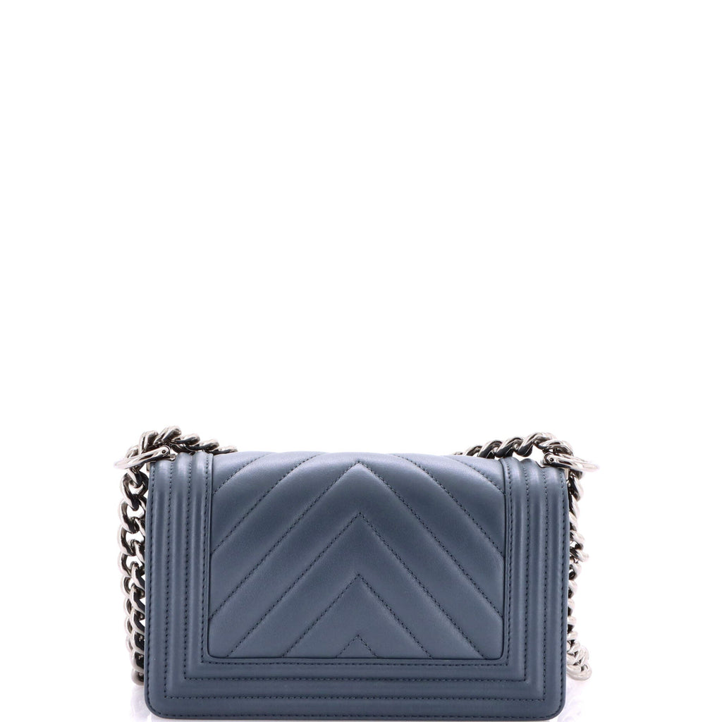 Boy Flap Bag Chevron Calfskin Small