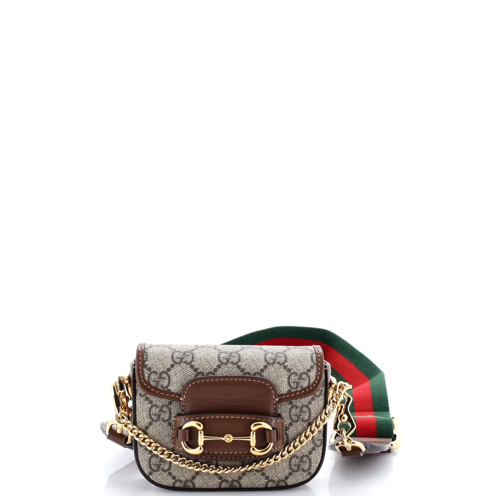 Horsebit 1955 Flap Wallet with Strap GG Coated Canvas