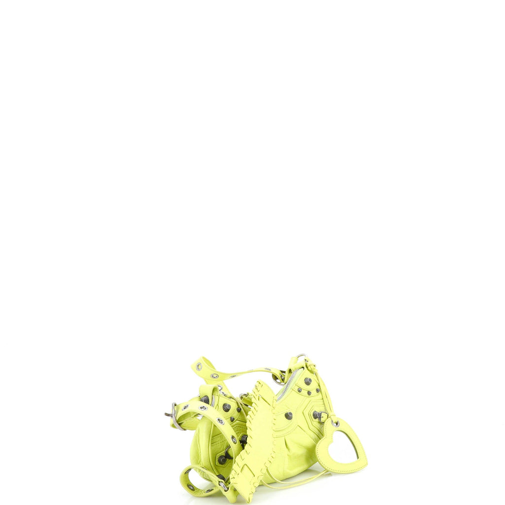Le Cagole Giant Studs Shoulder Bag Leather XS