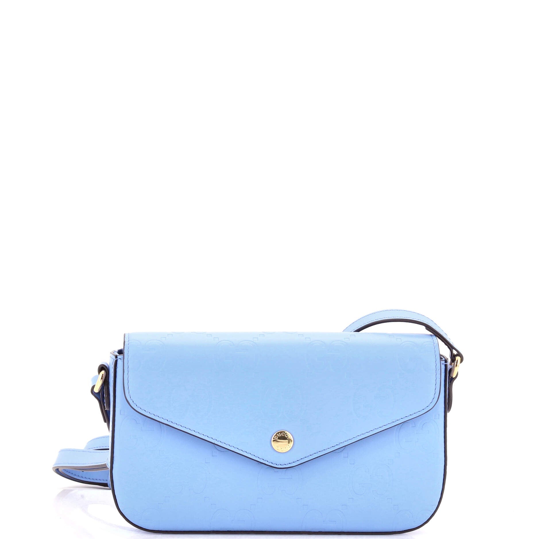 Envelope Flap Crossbody Bag Jumbo GG Embossed Leather Super Mini