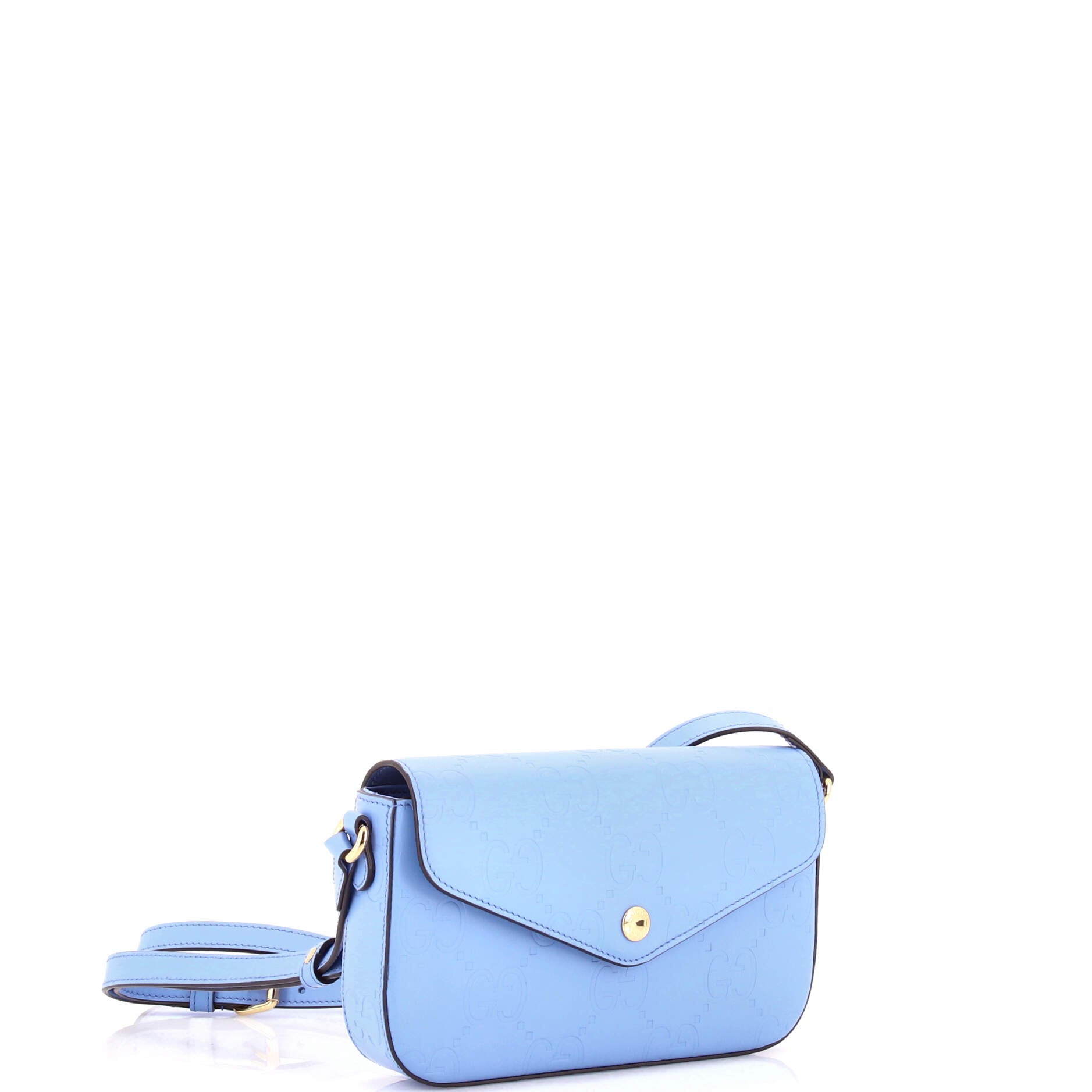 Envelope Flap Crossbody Bag Jumbo GG Embossed Leather Super Mini