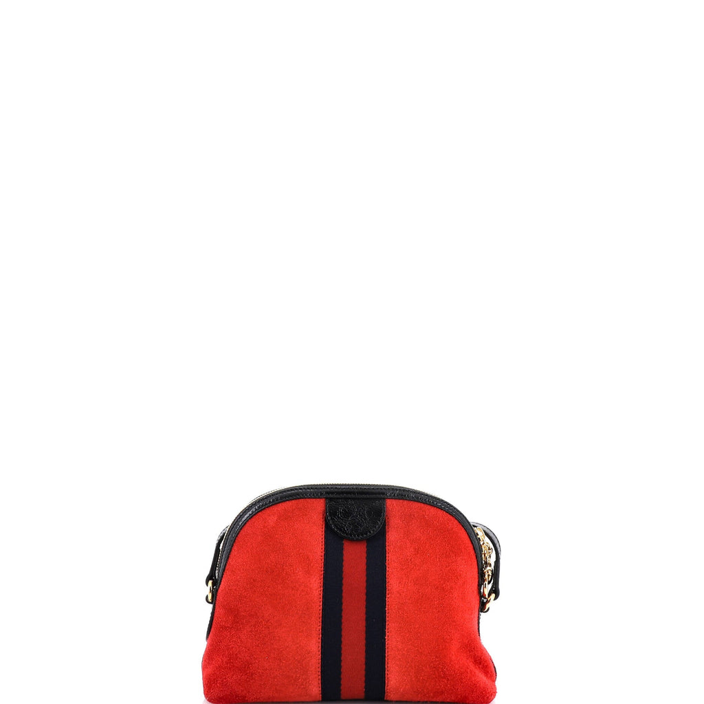 Ophidia Dome Shoulder Bag Suede Small
