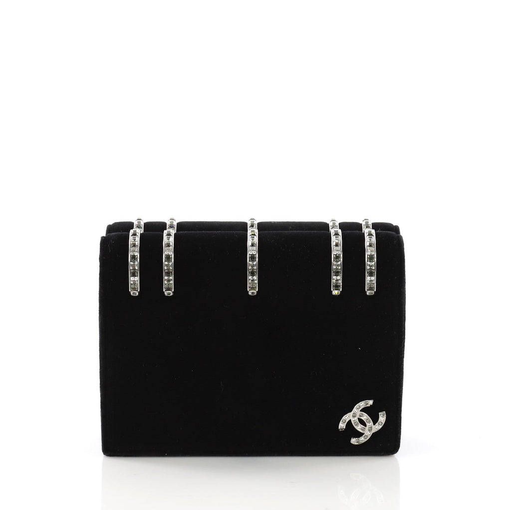 Diamante Clutch Strass Embellished Velvet