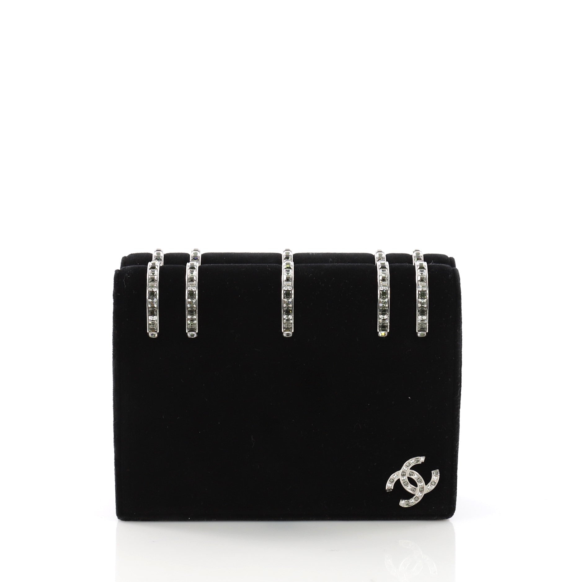 Diamante Clutch Strass Embellished Velvet