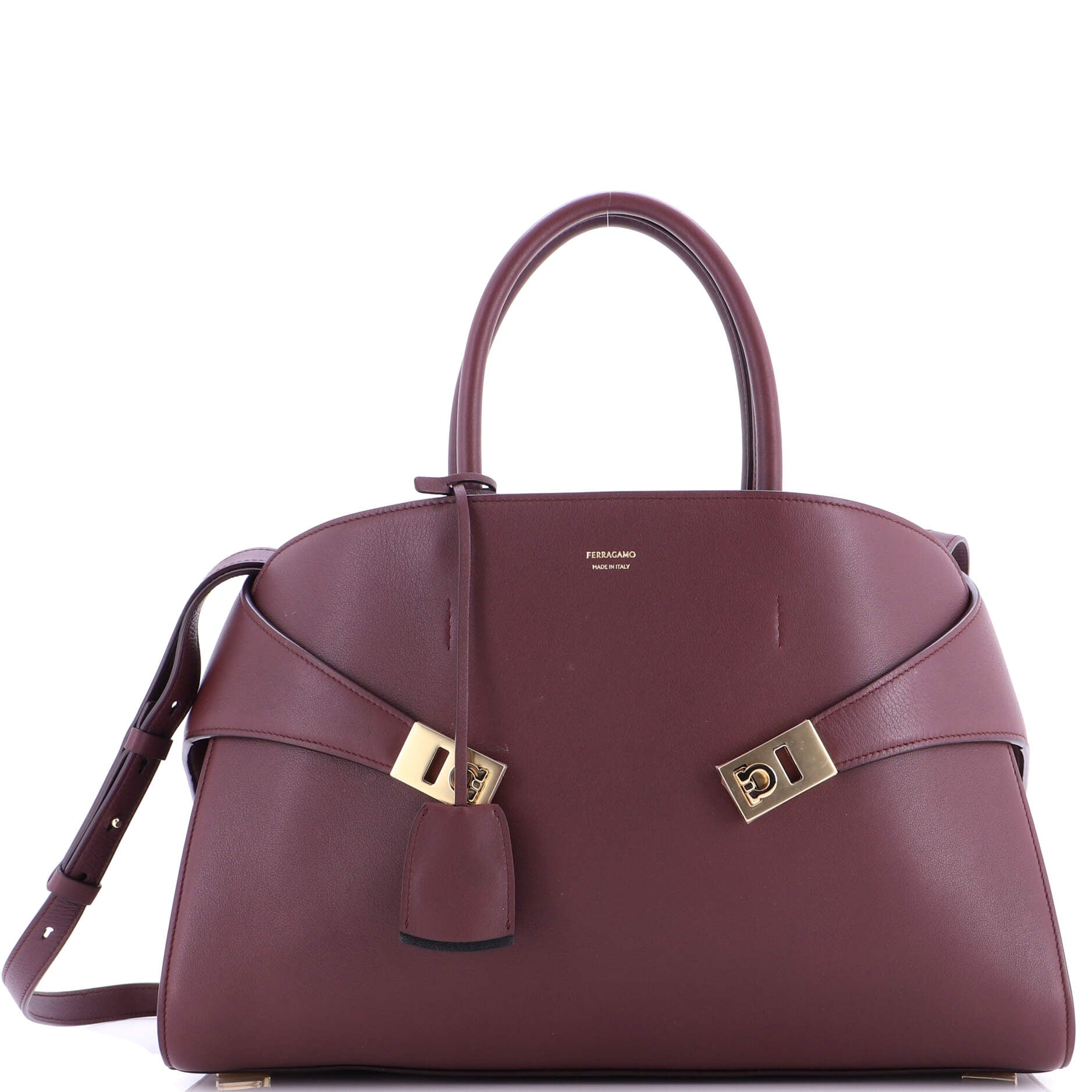 Hug Top Handle Bag Leather Large