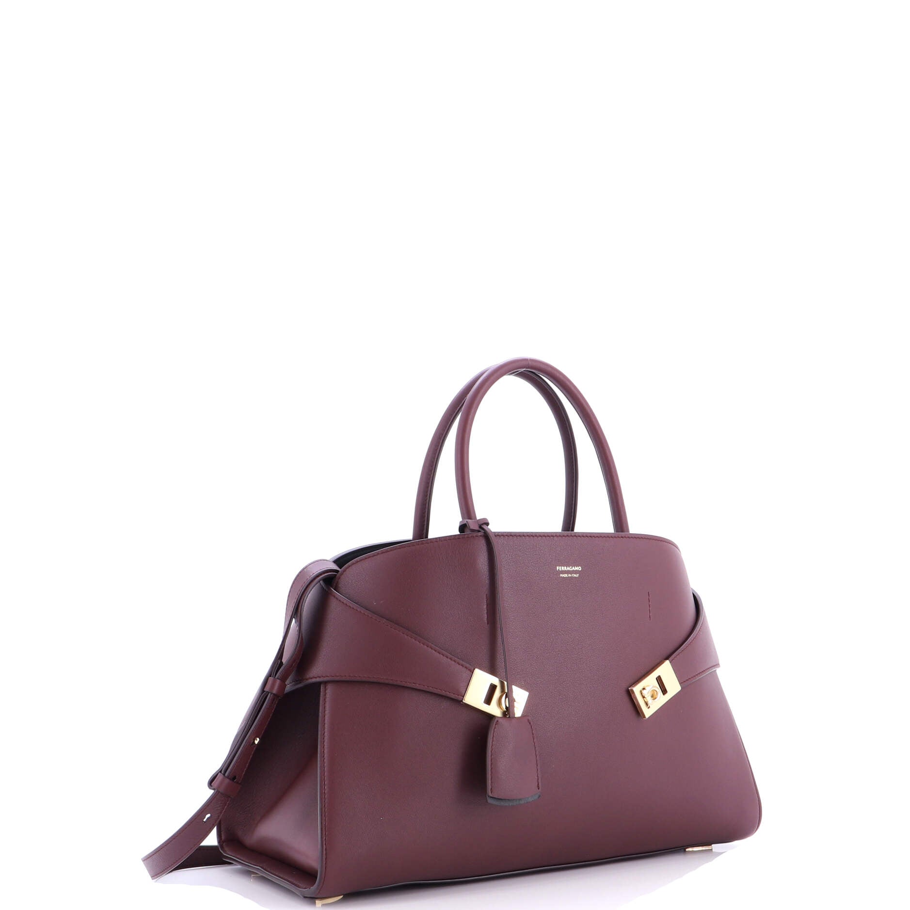 Hug Top Handle Bag Leather Large