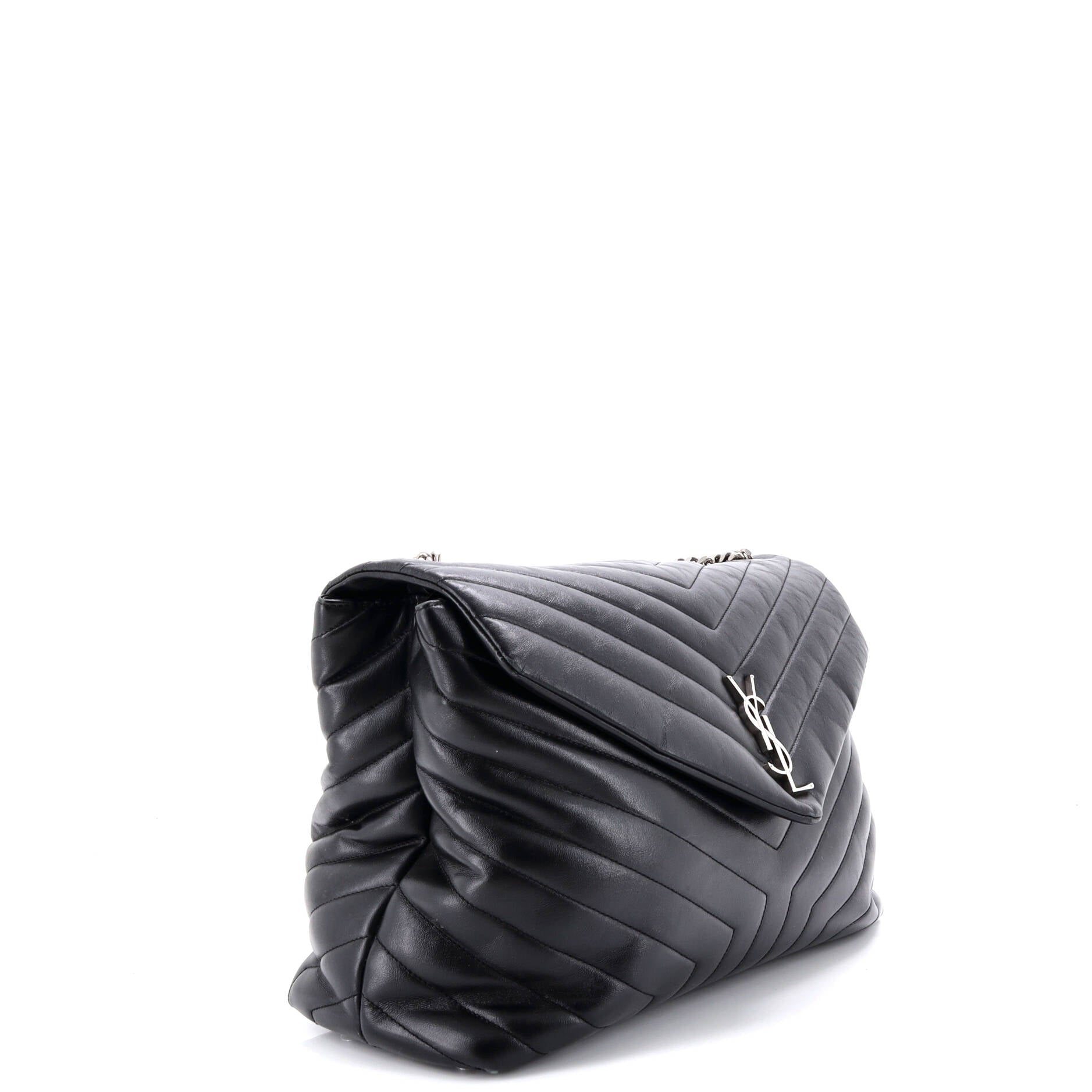 Loulou Shoulder Bag Matelasse Chevron Leather Large