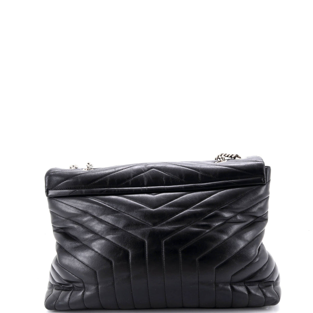 Loulou Shoulder Bag Matelasse Chevron Leather Large