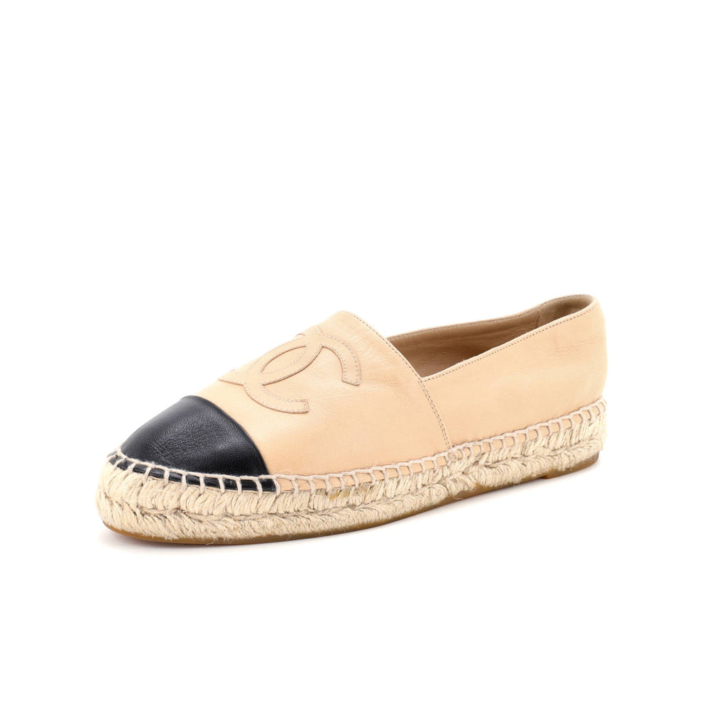 Women's CC Cap Toe Espadrilles Leather