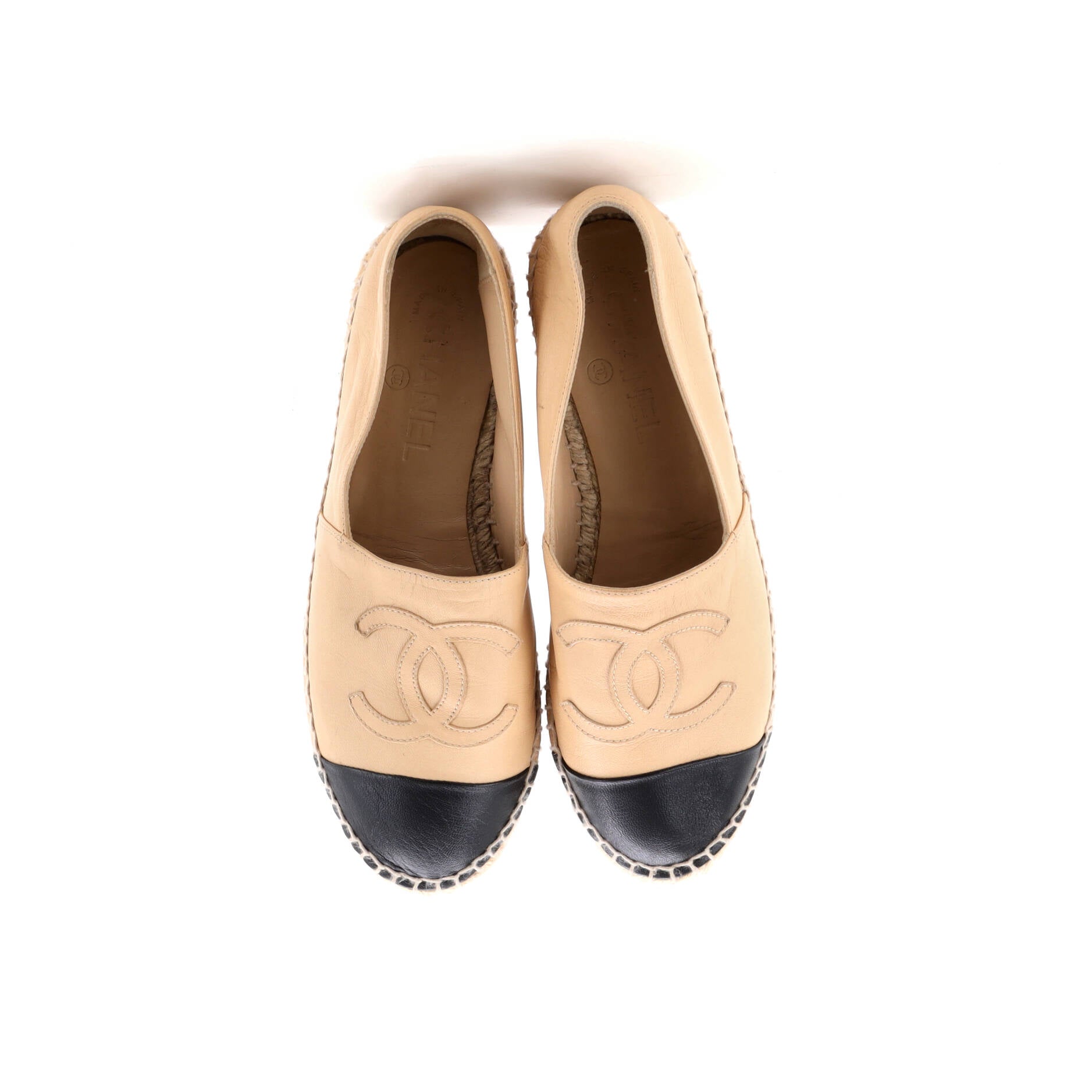 Women's CC Cap Toe Espadrilles Leather