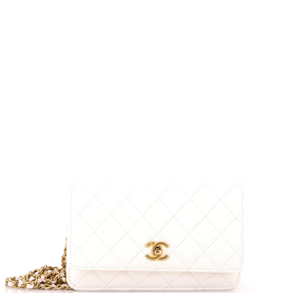 Pearl Crush Wallet on Chain Quilted Lambskin