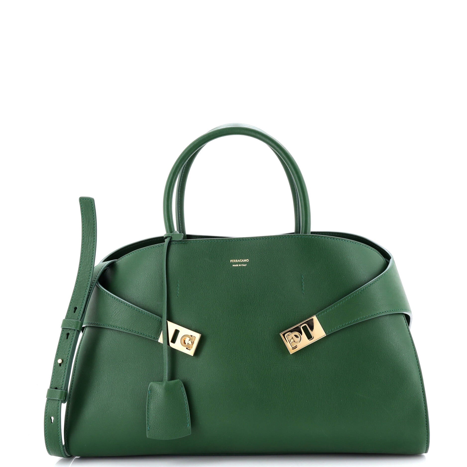 Hug Top Handle Bag Leather Large