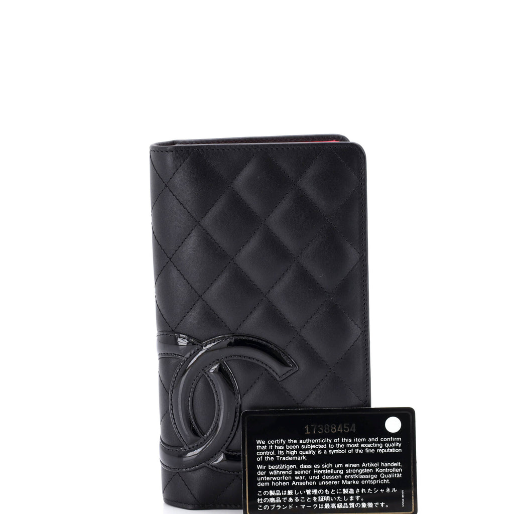 Cambon Bifold Wallet Quilted Lambskin Long