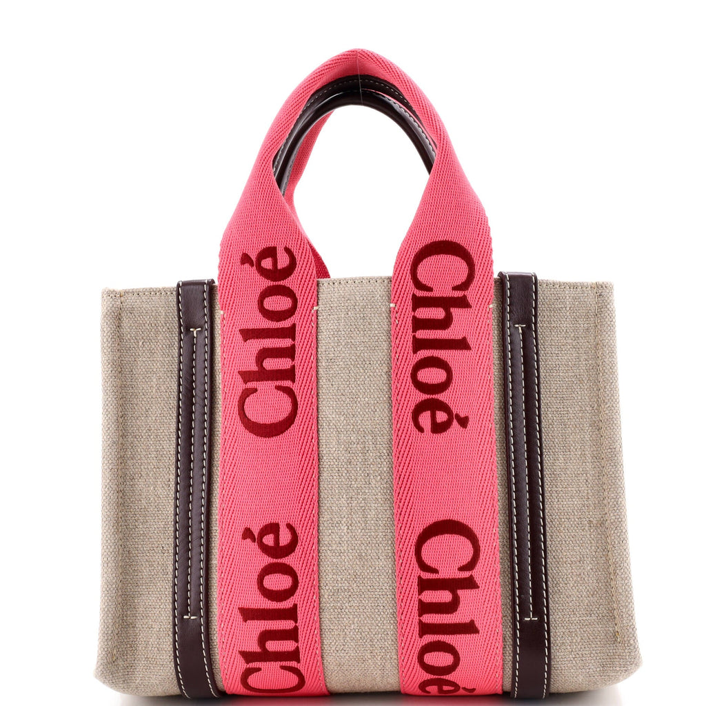 Woody Tote Canvas with Leather Small