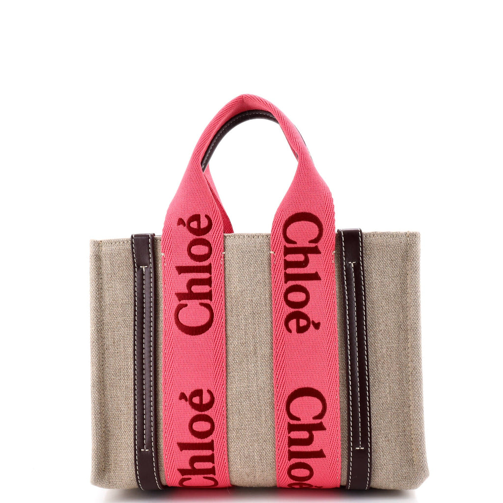 Woody Tote Canvas with Leather Small