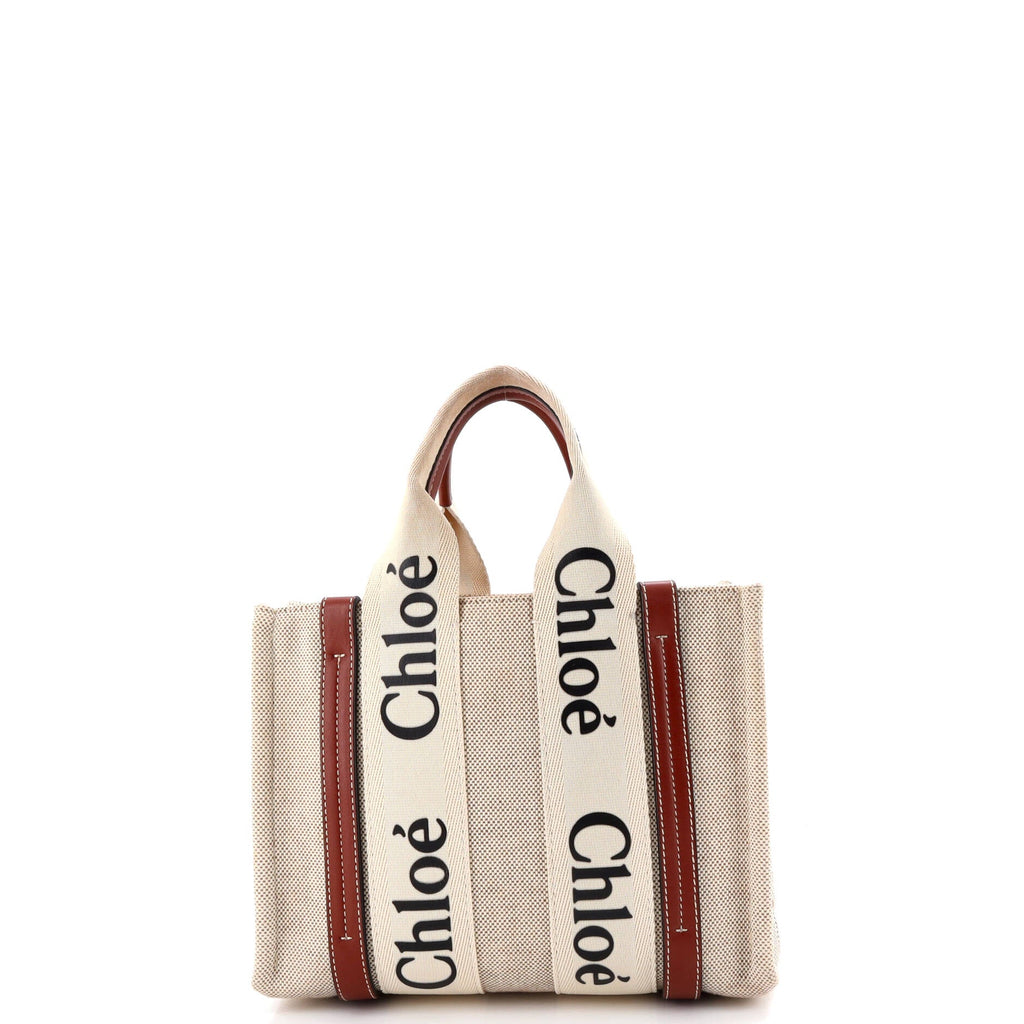 Woody Tote Canvas with Leather Small