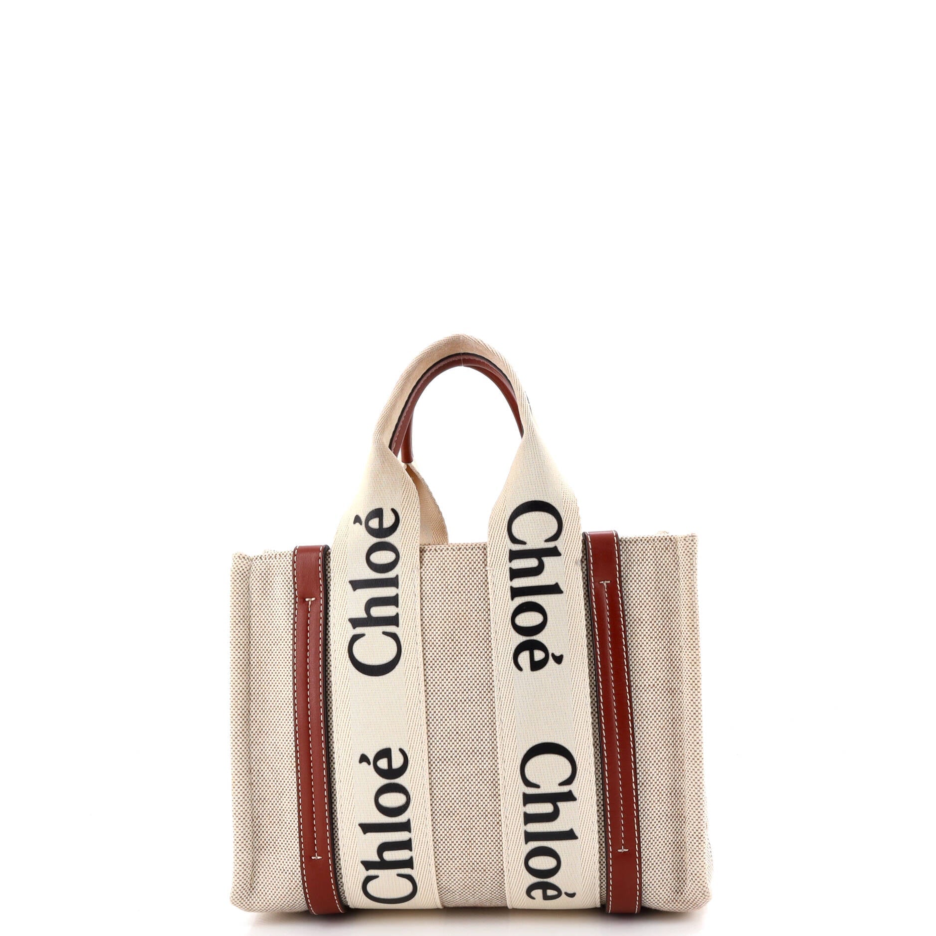 Woody Tote Canvas with Leather Small