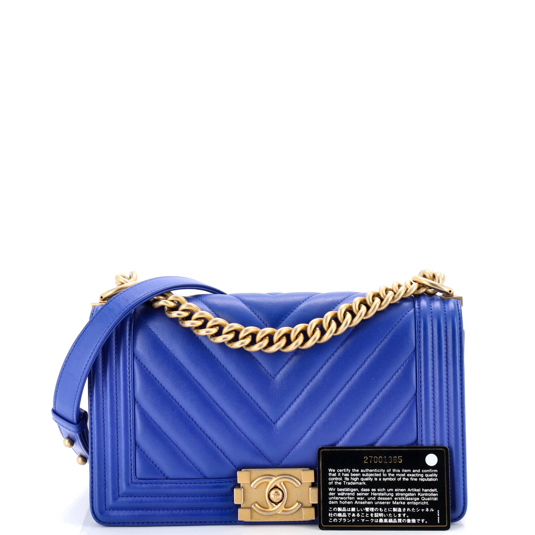 Boy Flap Bag Chevron Calfskin Old Medium