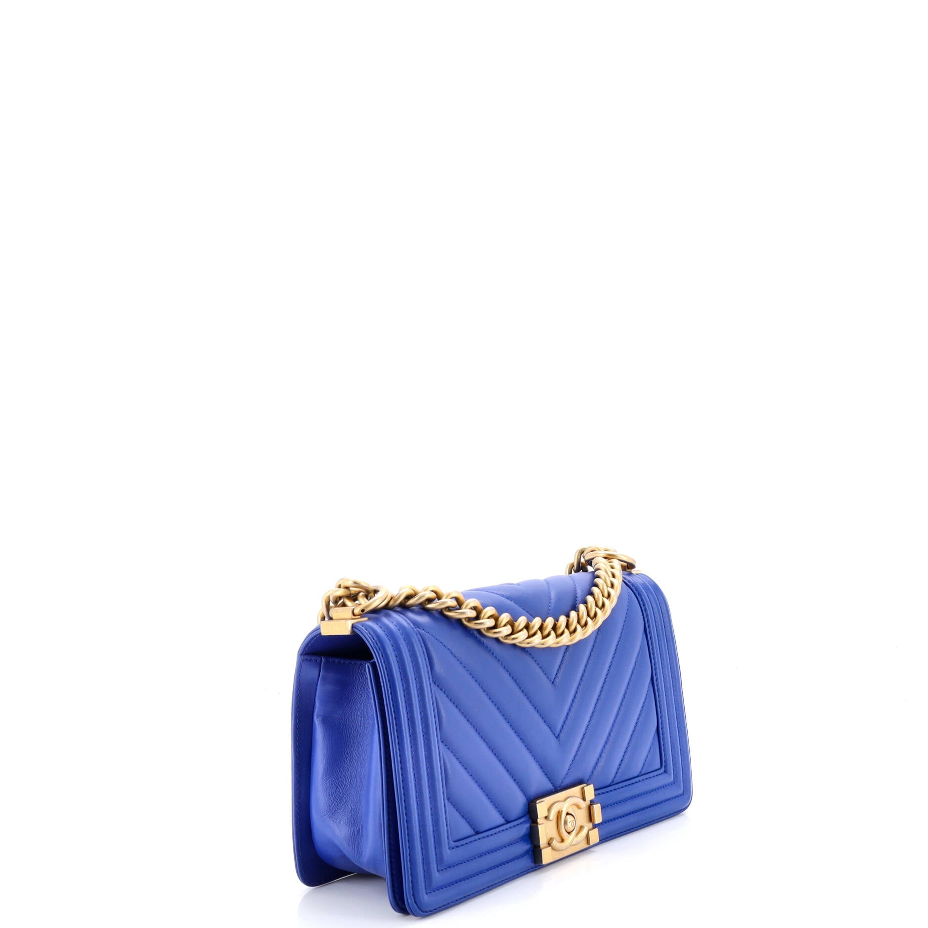 Boy Flap Bag Chevron Calfskin Old Medium
