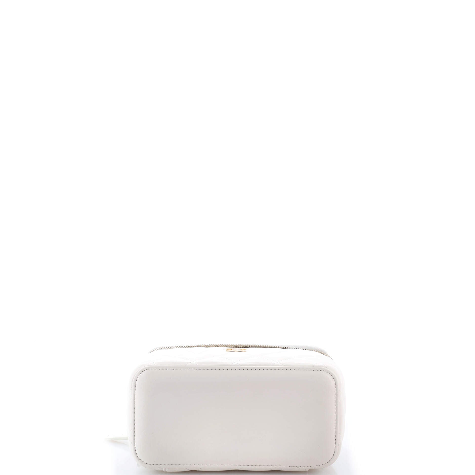 Pearl Crush Vanity Case with Chain Quilted Lambskin Small