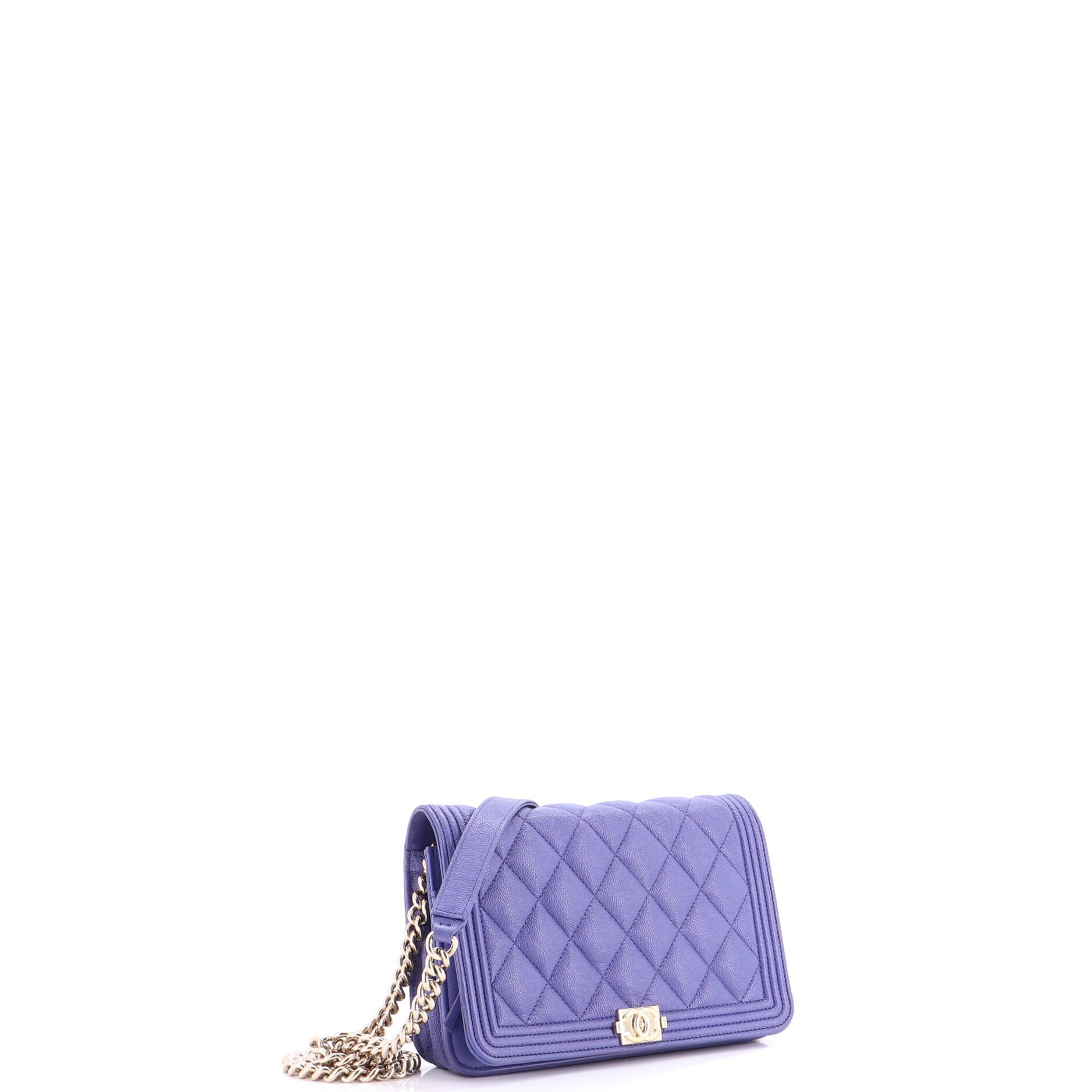 Boy Wallet on Chain Quilted Caviar