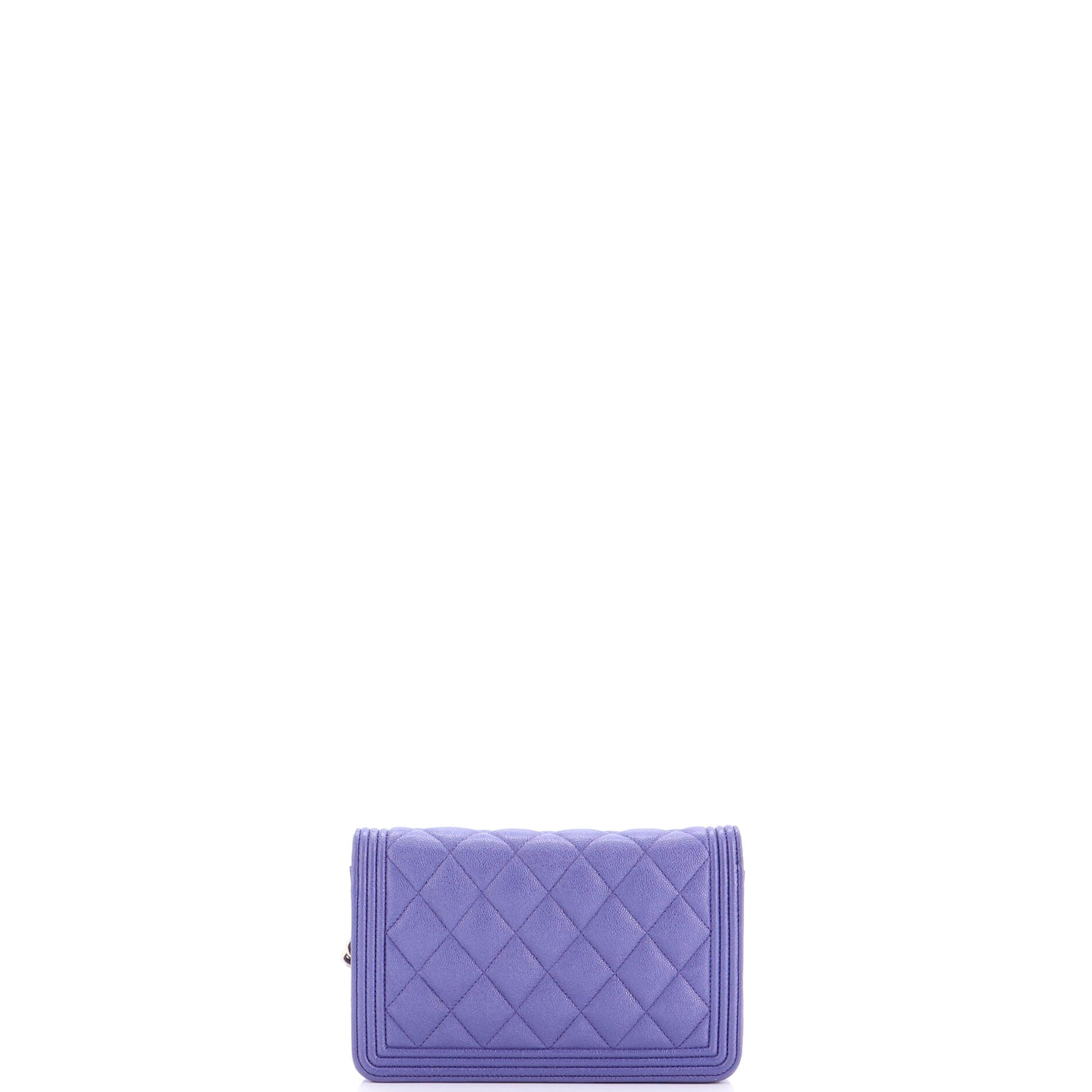 Boy Wallet on Chain Quilted Caviar