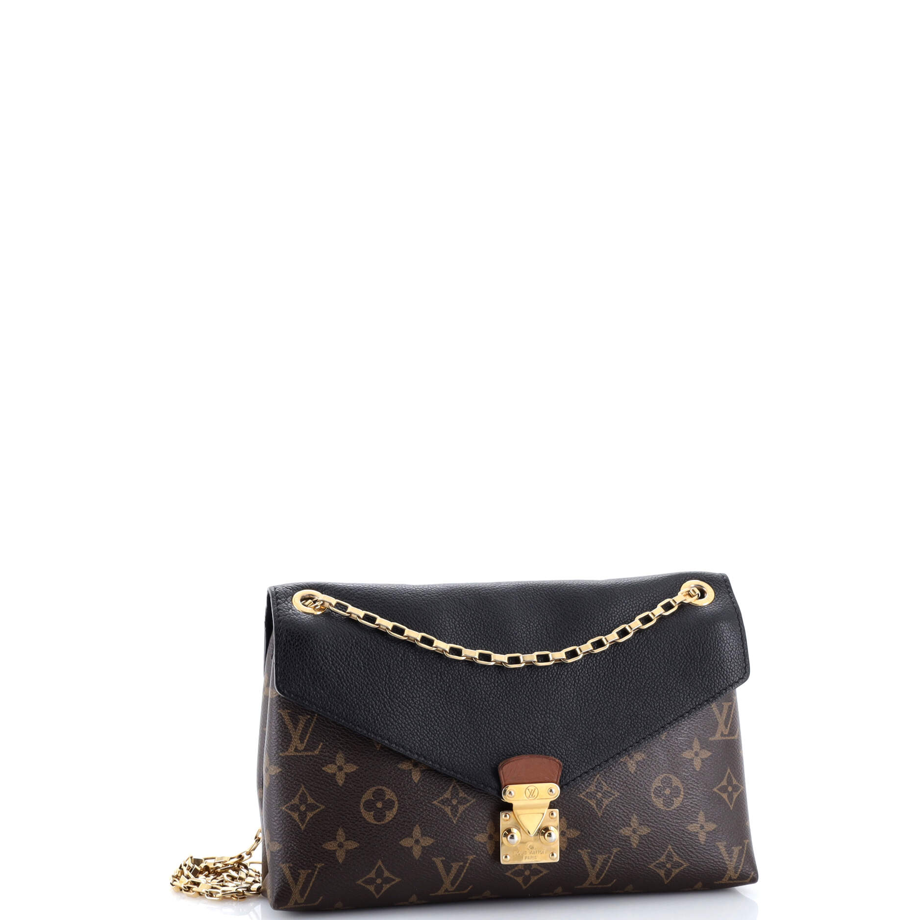 Pallas Chain Shoulder Bag Monogram Canvas and Calfskin