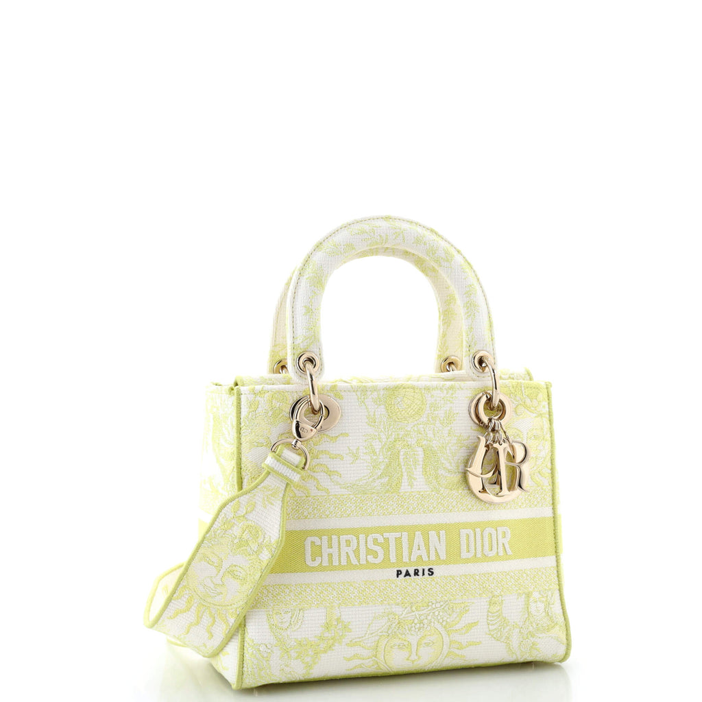 Lady D-Lite Bag Embroidered Canvas Medium